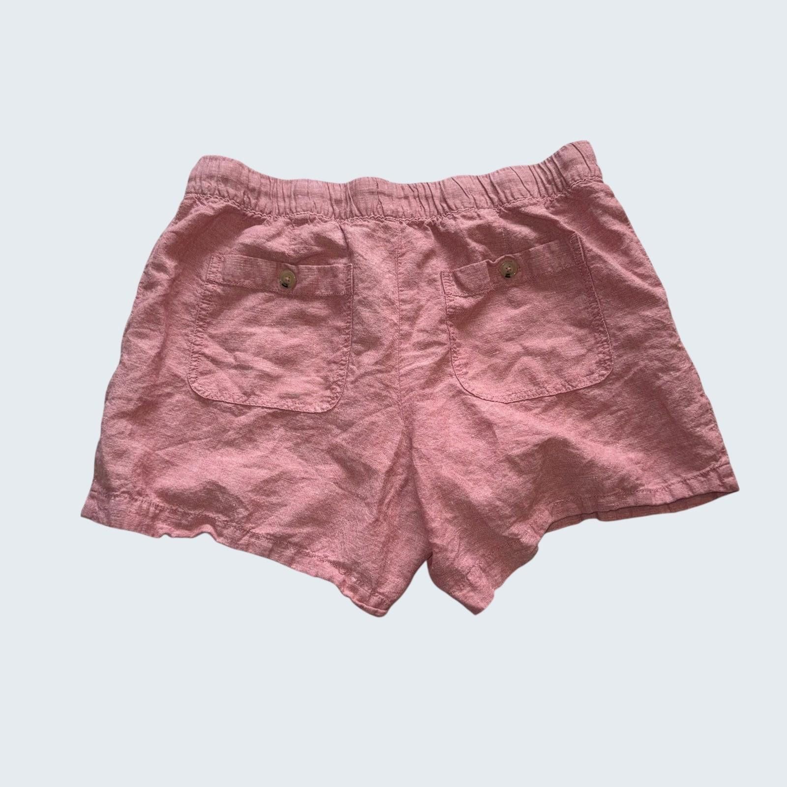 Other Liz Claiborne Womens Linen Blend Elastic Waist Shorts M Size 32" / US 10 / IT 46 - 2 Thumbnail