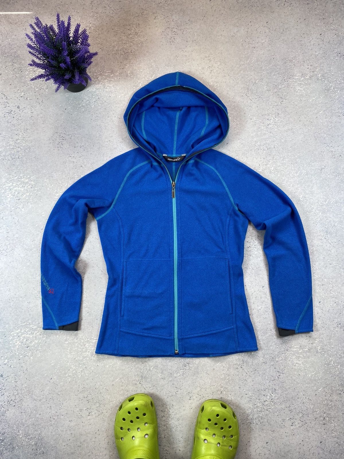 Norrona Norrona Polartec Blue Full Zip Hood Size Small Size US S / EU 44-46 / 1 - 2 Thumbnail