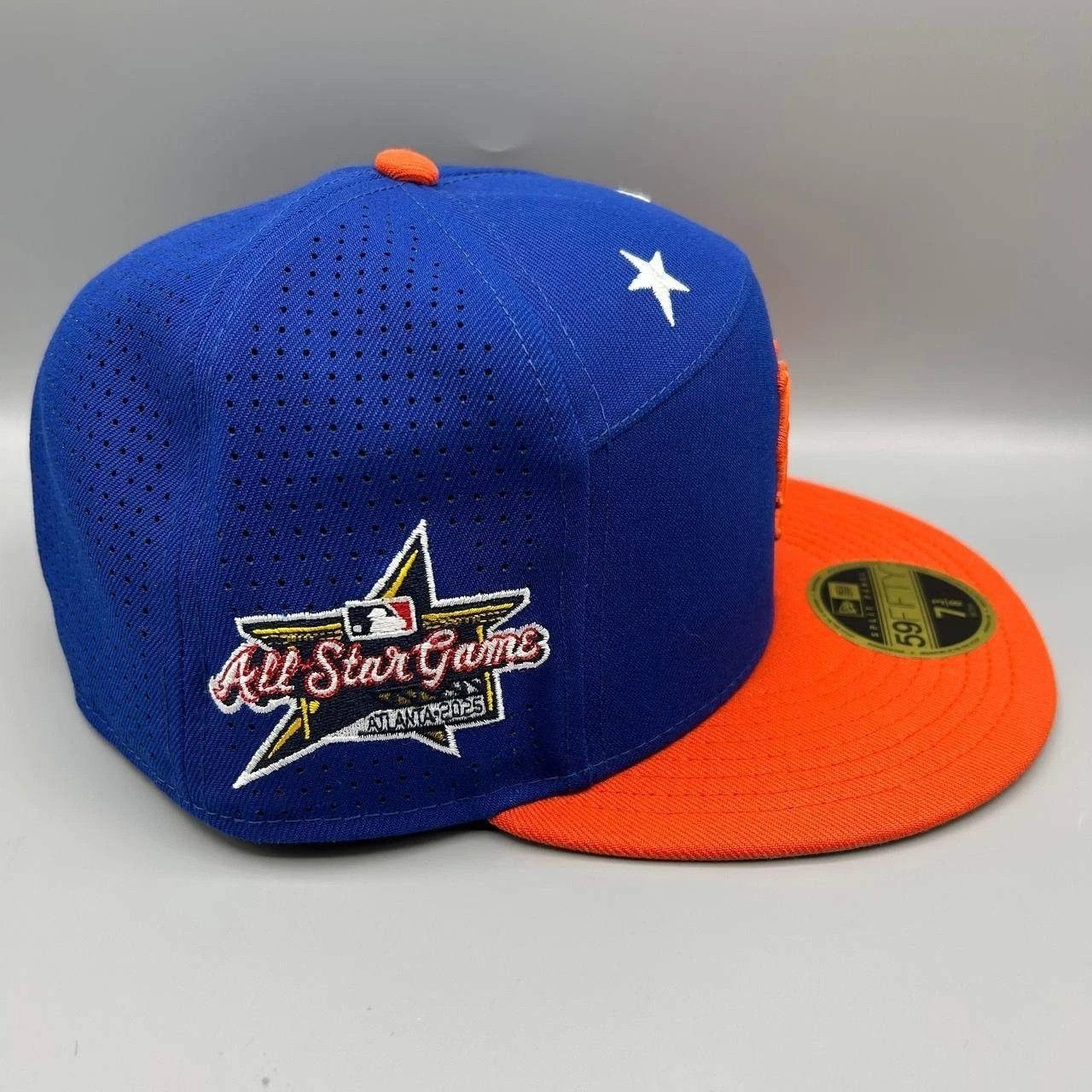 New Era New York Mets Hat Men 7 3/8 Blue Orange MLB Fitted Cap New Size ONE SIZE - 8 Thumbnail