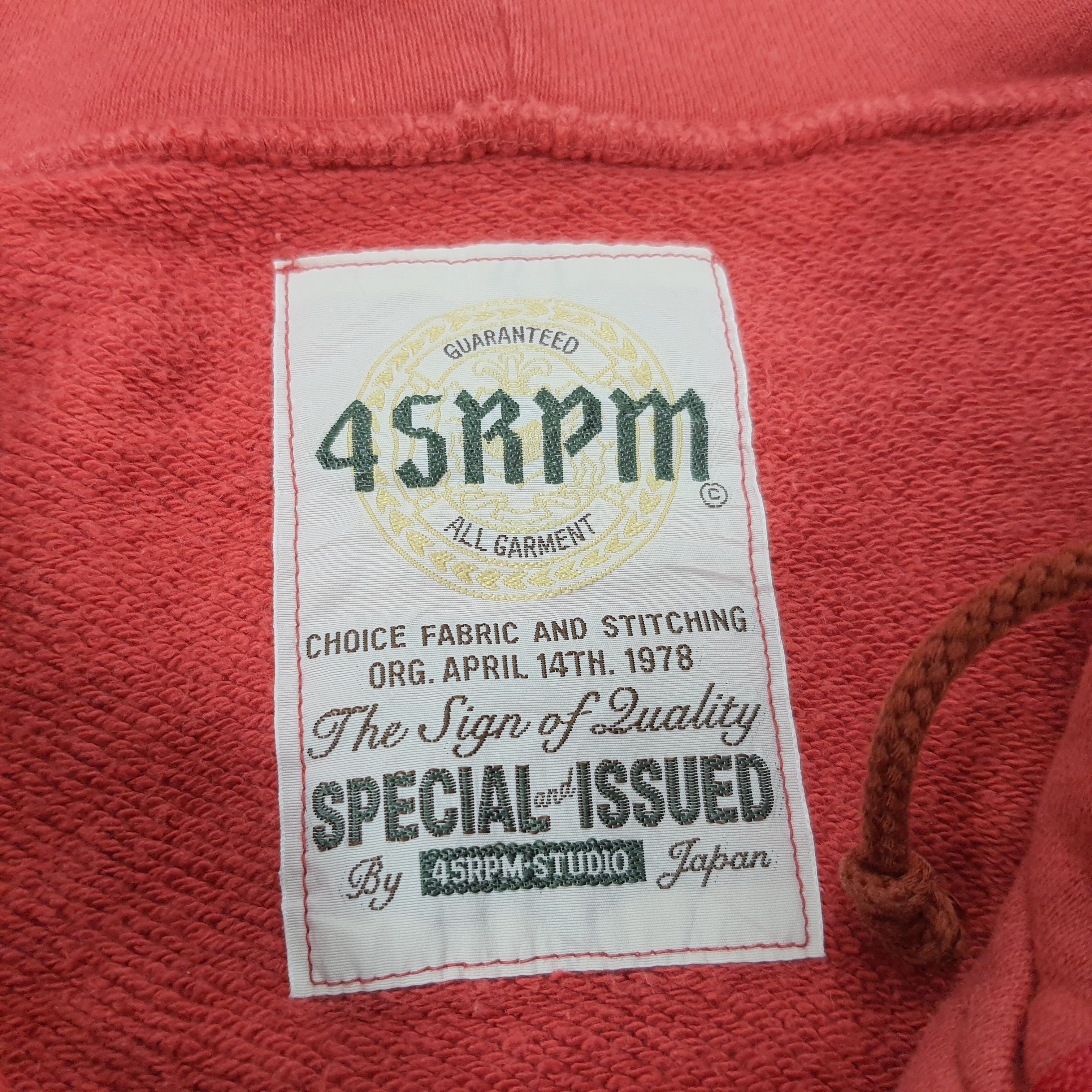 45rpm × Japanese Brand Vintage 45rpm Studio Special Issued Zipper Hoodies Size US M / EU 48-50 / 2 - 5 Thumbnail