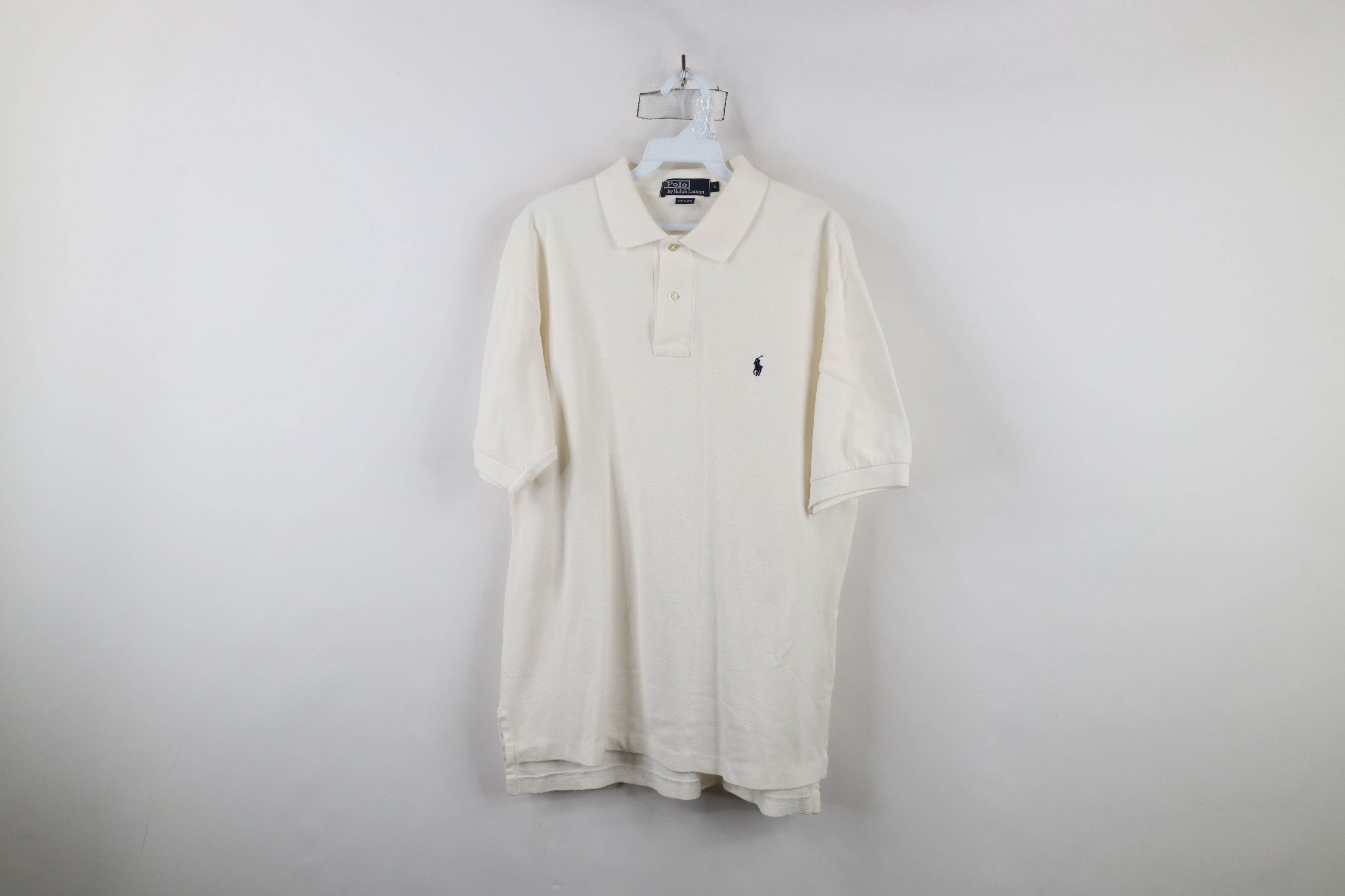 Ralph Lauren × Vintage Vintage 90s Ralph Lauren Short Sleeve Polo Shirt White Size US L / EU 52-54 / 3 - 1 Thumbnail