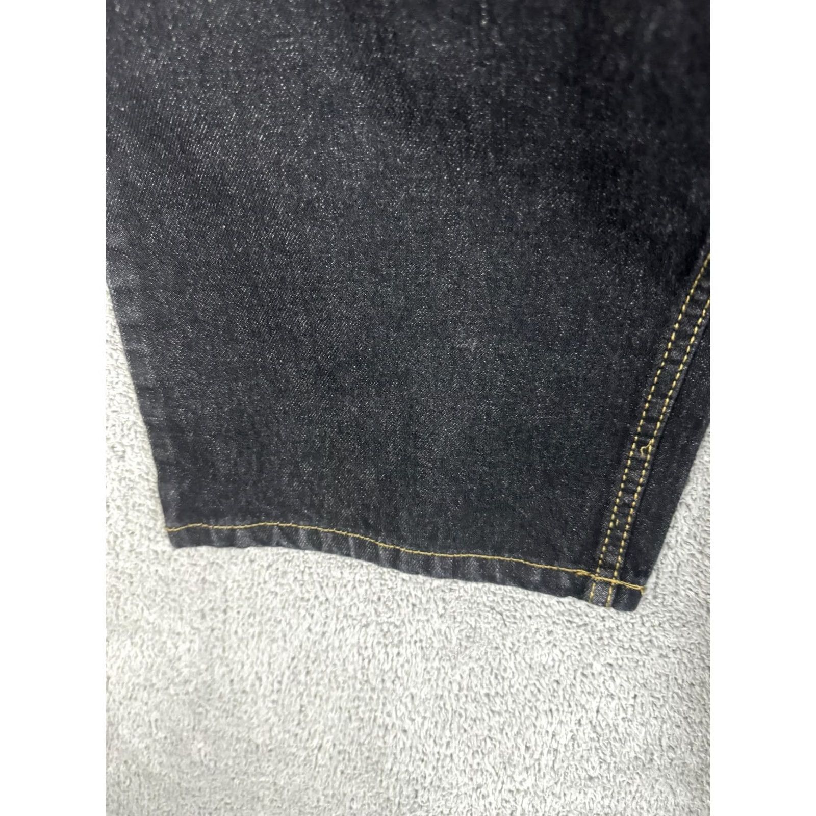 Vintage Duke Jeans Mens 44L Black Denim Straight Leg 100% Cotton Authentic Fit Zip Back Patch Pocket Jeans Size US 44 / EU 60 - 5 Thumbnail