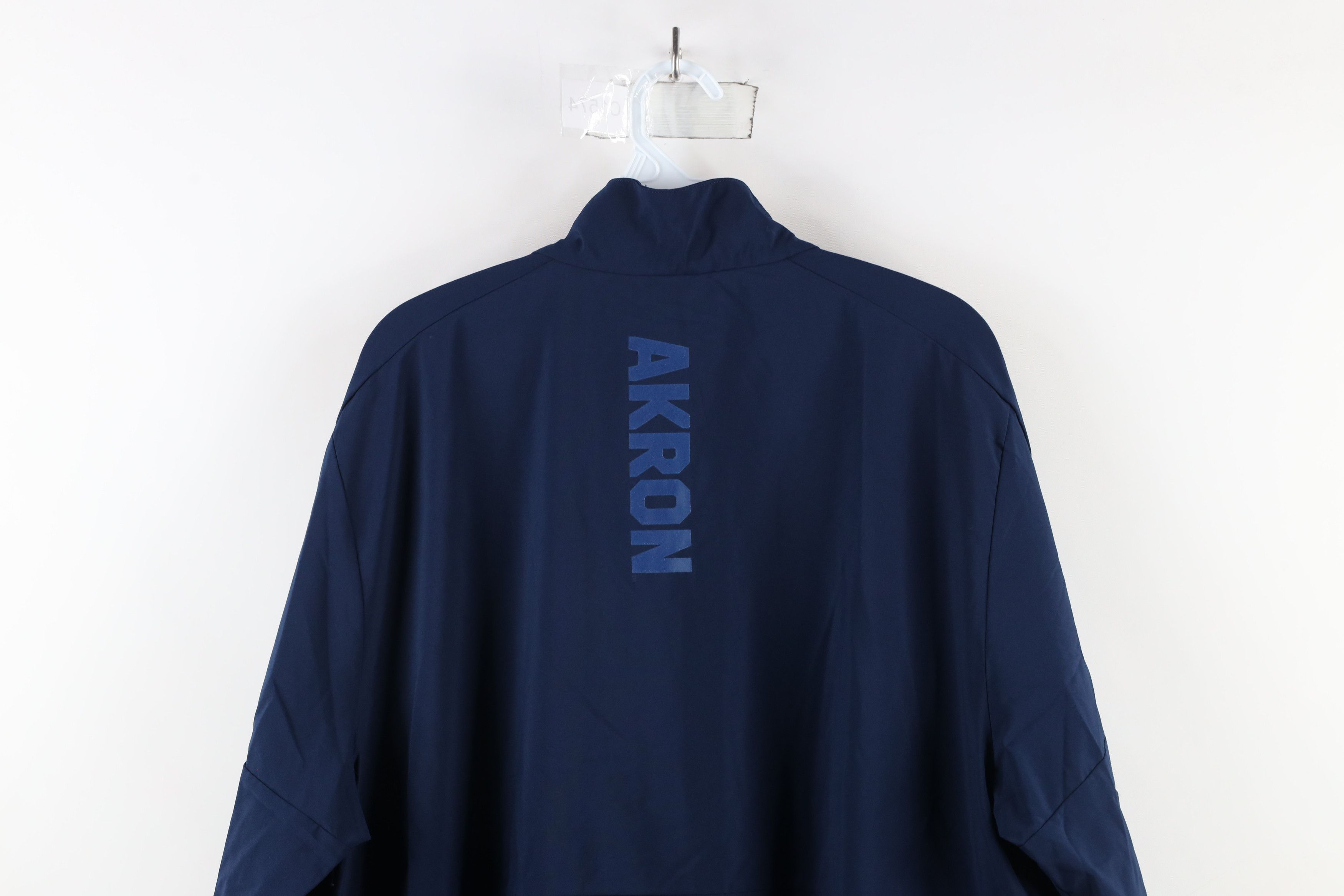 Adidas × Vintage Adidas University of Akron Baseball Half Zip Jacket Blue Size US L / EU 52-54 / 3 - 14 Thumbnail