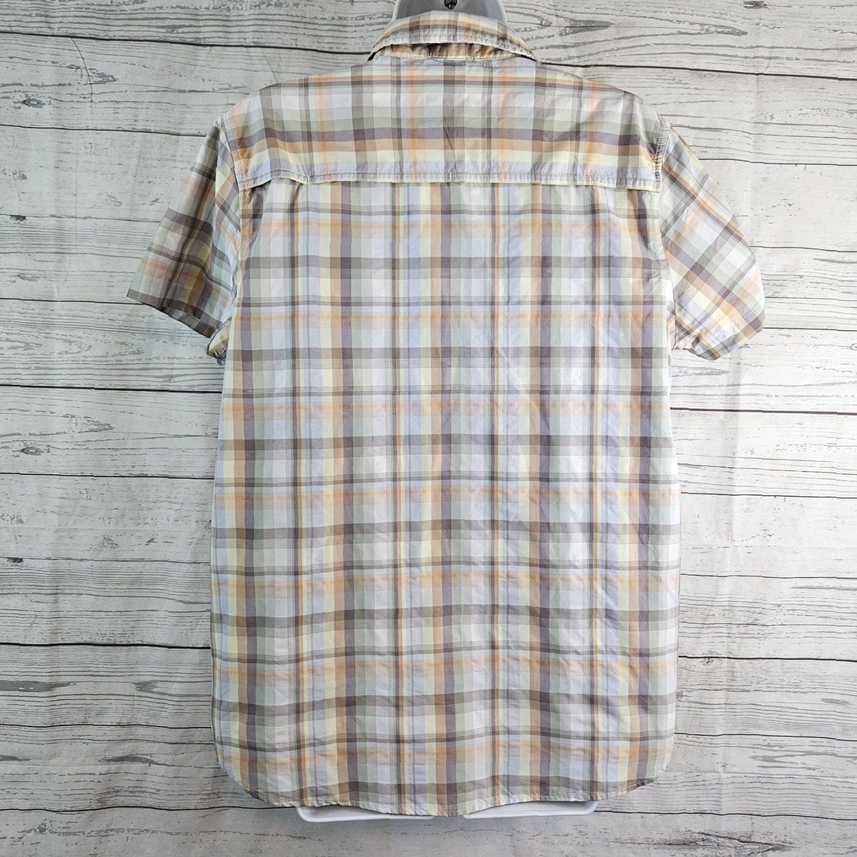 Eddie Bauer Eddie Bauer Travex Womens Button Up Shirt Medium Yellow Gray Plaid Size M / US 6-8 / IT 42-44 - 3 Thumbnail