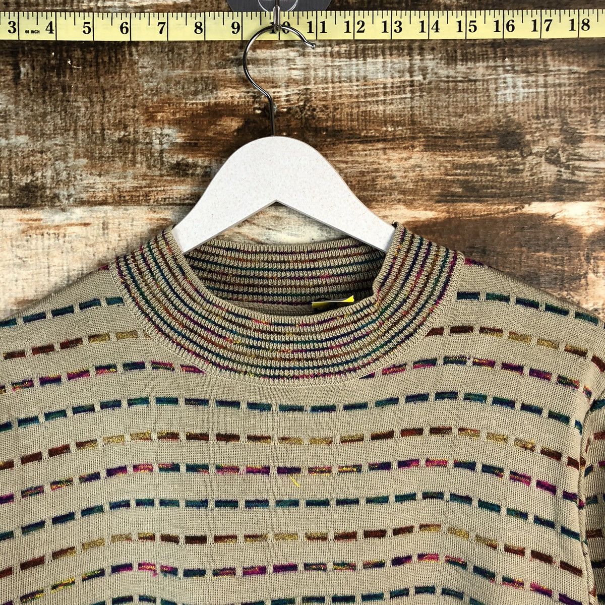 Homespun Knitwear × Japanese Brand DL Japanese Brand stripe Brown Knitwear #C438 Size US S / EU 44-46 / 1 - 4 Thumbnail