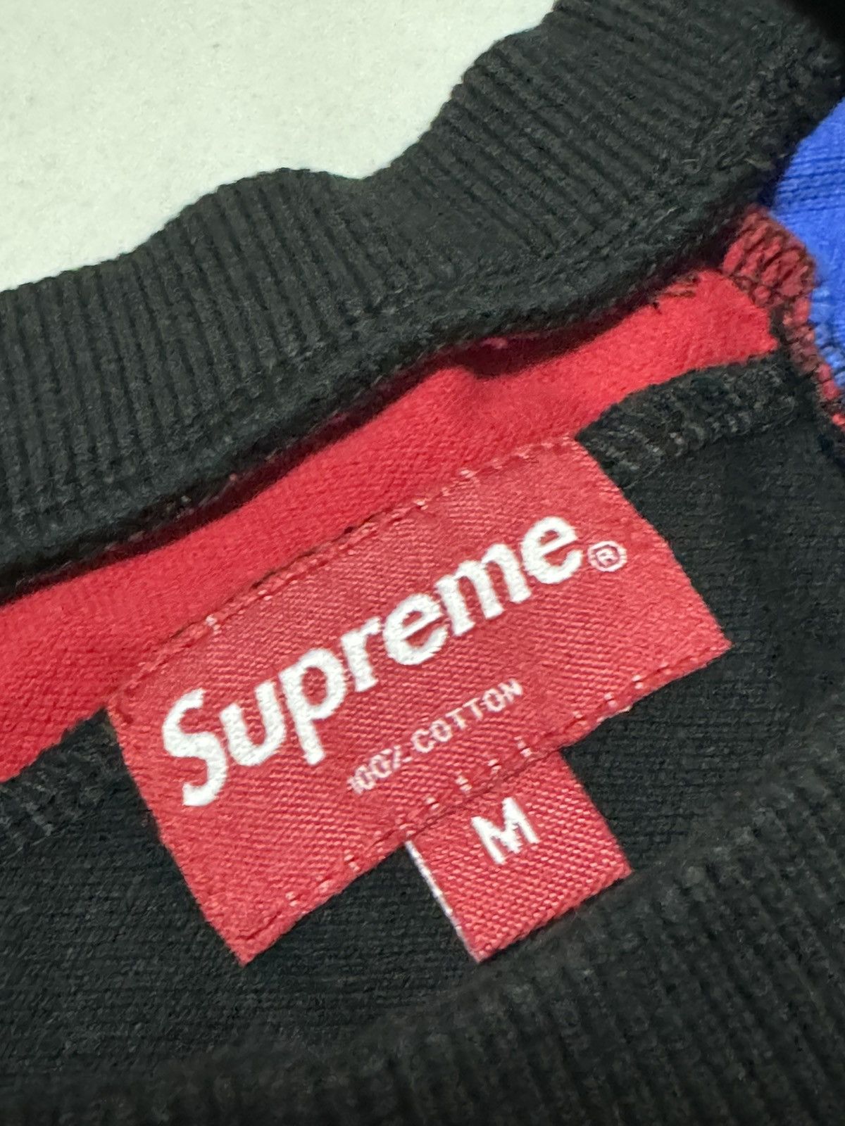 Supreme Supreme patchwork pique Tee red/yellow/blue Size US M / EU 48-50 / 2 - 3 Thumbnail