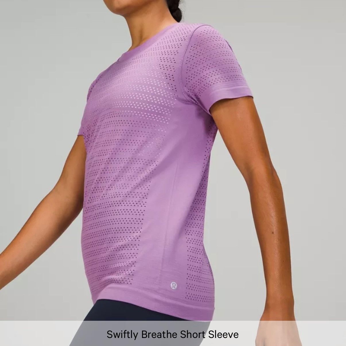 Lululemon Lululemon Swiftly Breathe Wisteria Purple Short Sleeve Shirt Size S / US 4 / IT 40 - 2 Thumbnail