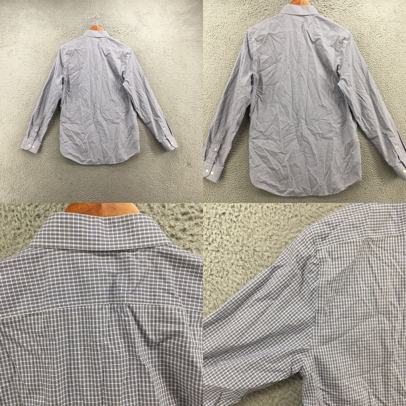 Banana Republic Banana Republic Dress Shirt Mens M Blue Slim Fit Button Up Collared Long Sleeve Shirt Size 40R - 8 Thumbnail