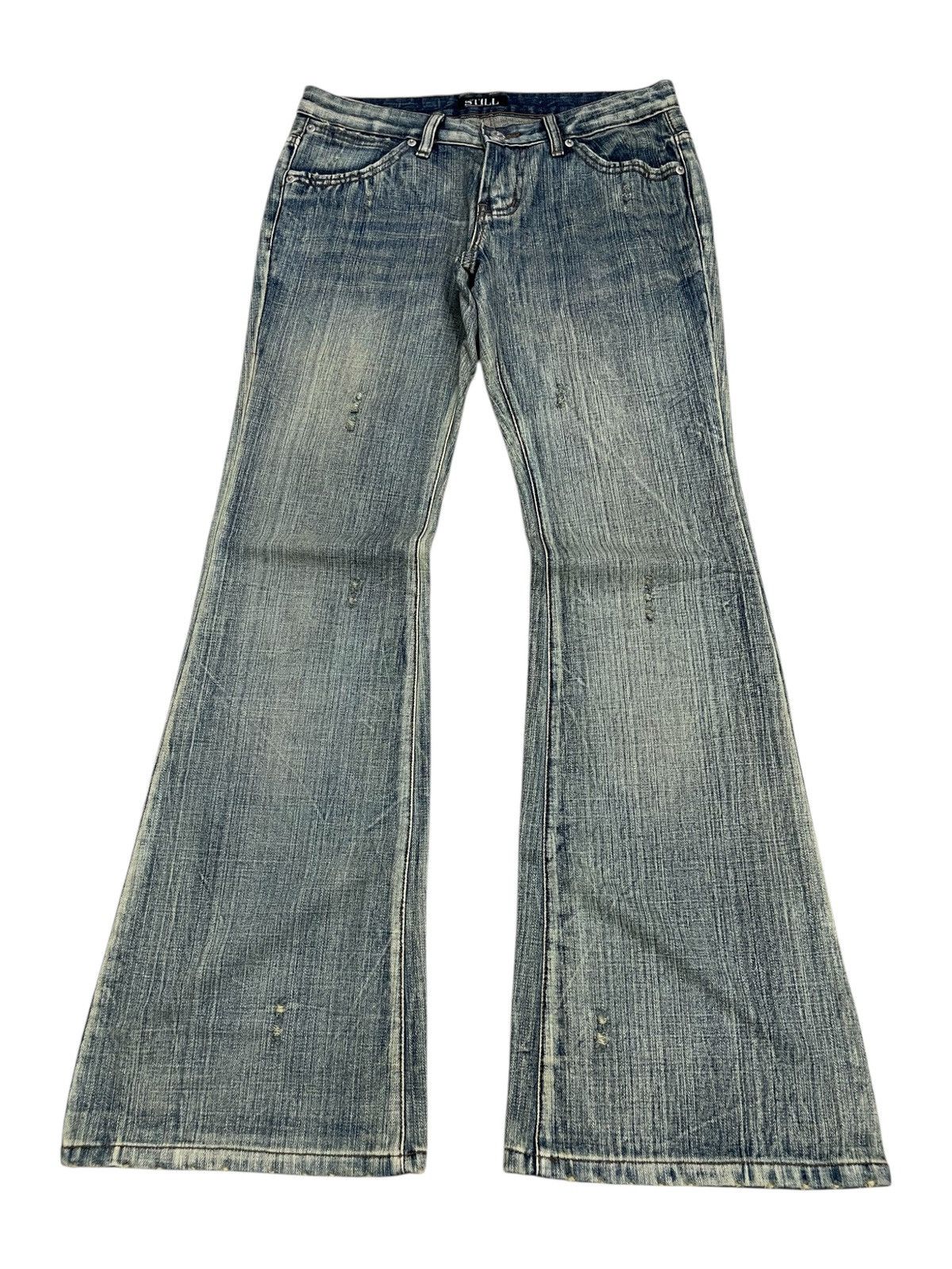 If Six Was Nine × Japanese Brand Still Mud Light Wash High Rise Flare Distressed Style Pants Size US 30 / EU 46 - 1 Thumbnail