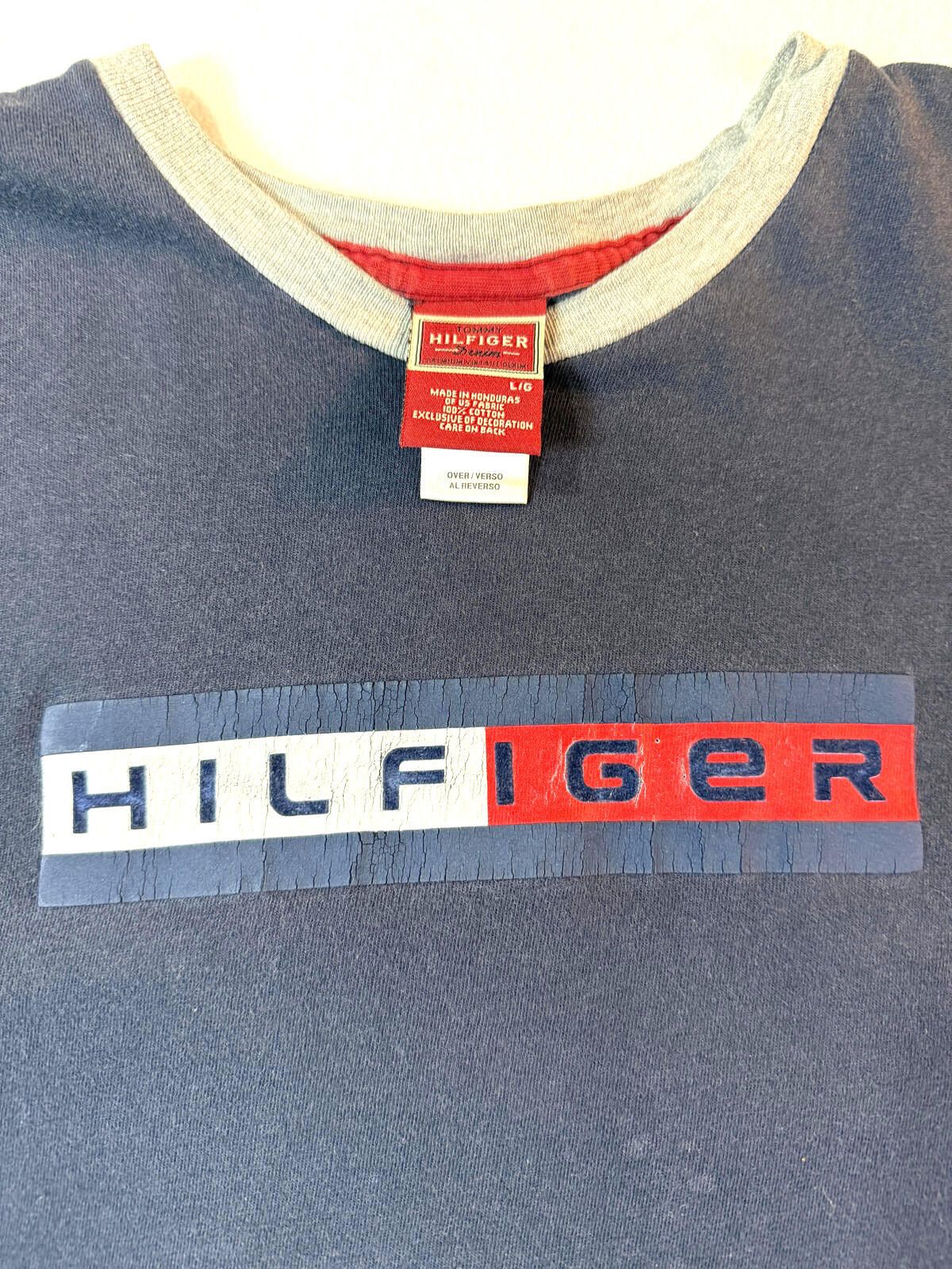 Tommy Hilfiger Tommy Hilfiger Shirt Mens L Navy Ringer Retro Vintage Y2K Size US L / EU 52-54 / 3 - 2 Thumbnail