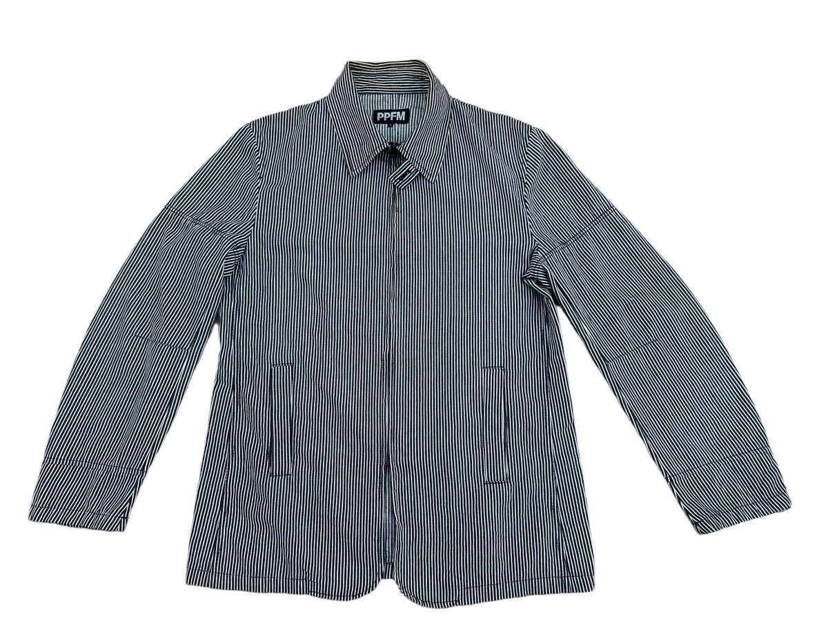 image of Vintage Ppfm Hickory Striped Work Jacket, Men's (Size Large)