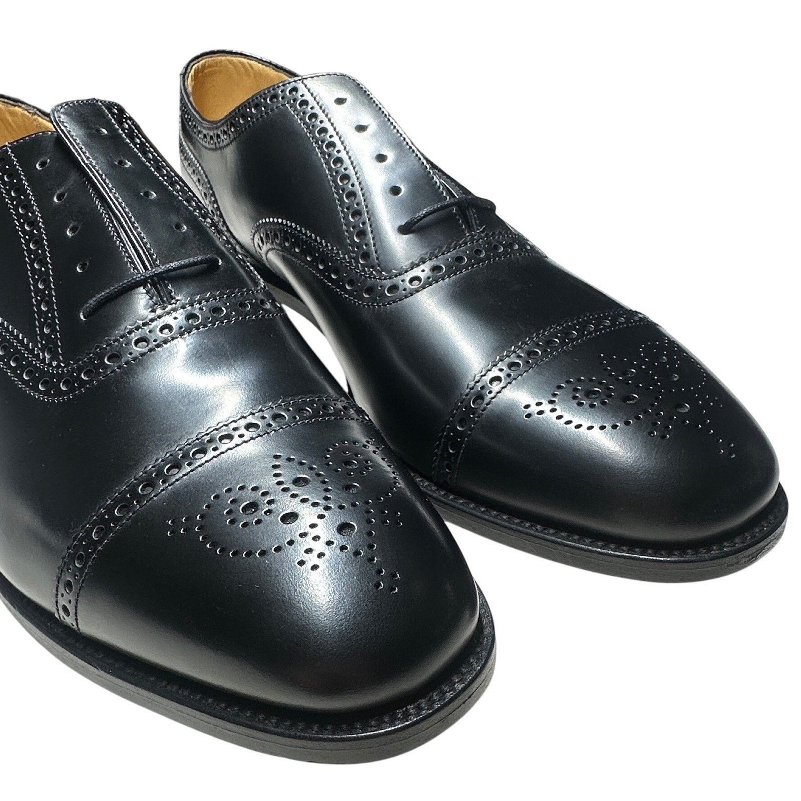 Charles Tyrwhitt Charles Tyrwhitt Semi Brogue Shoes Mens 12.5 Black NEW Size US 12.5 / EU 45-46 - 5 Thumbnail