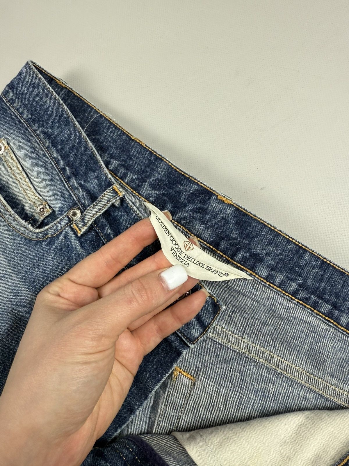 Designer × Golden Goose GGDB Golde Goose Deluxe Brand Men’s Distressed Denim Shorts Size US 30 / EU 46 - 11 Thumbnail