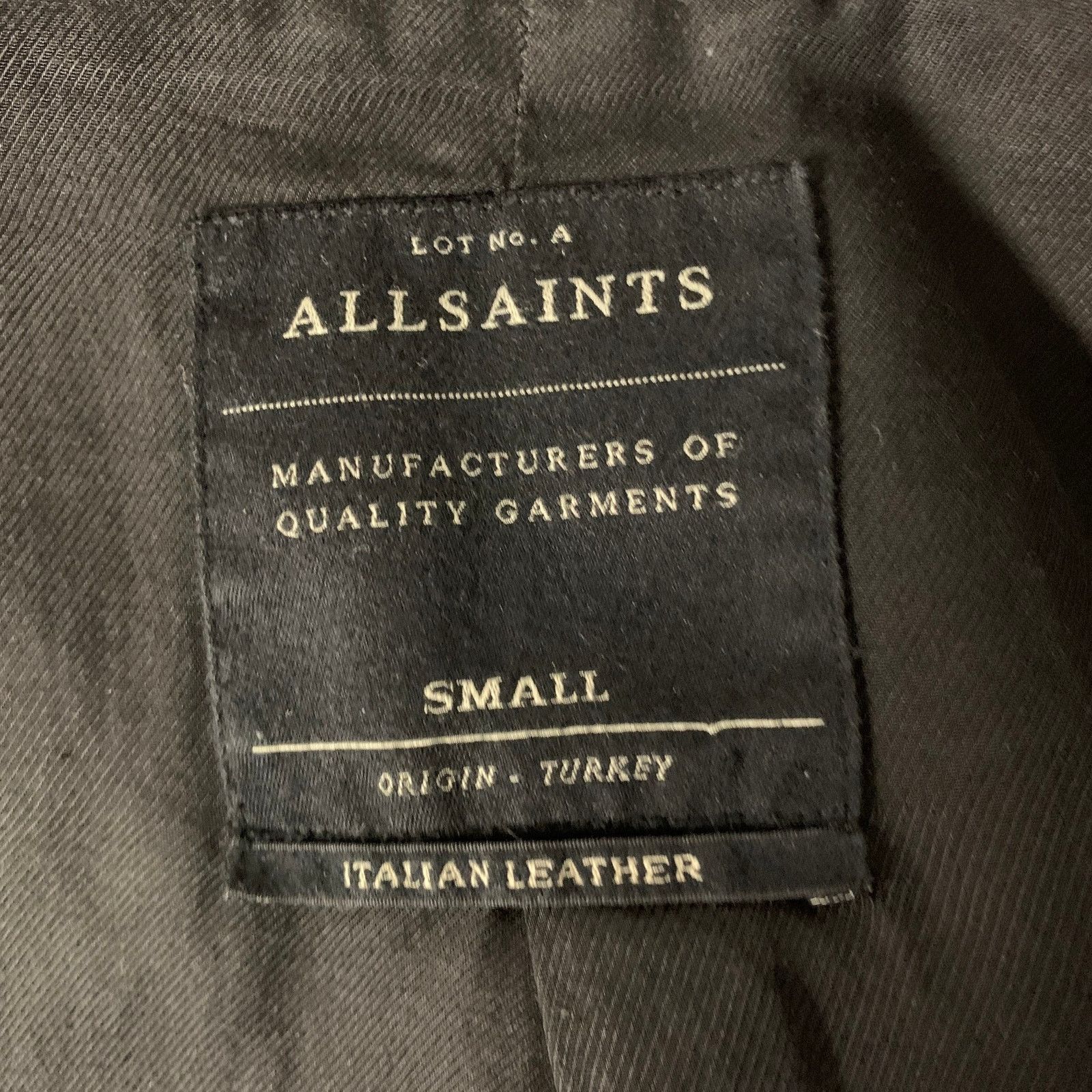 Allsaints ALLSAINTS Size S Black Leather Bomber Jacket Size US S / EU 44-46 / 1 - 5 Thumbnail