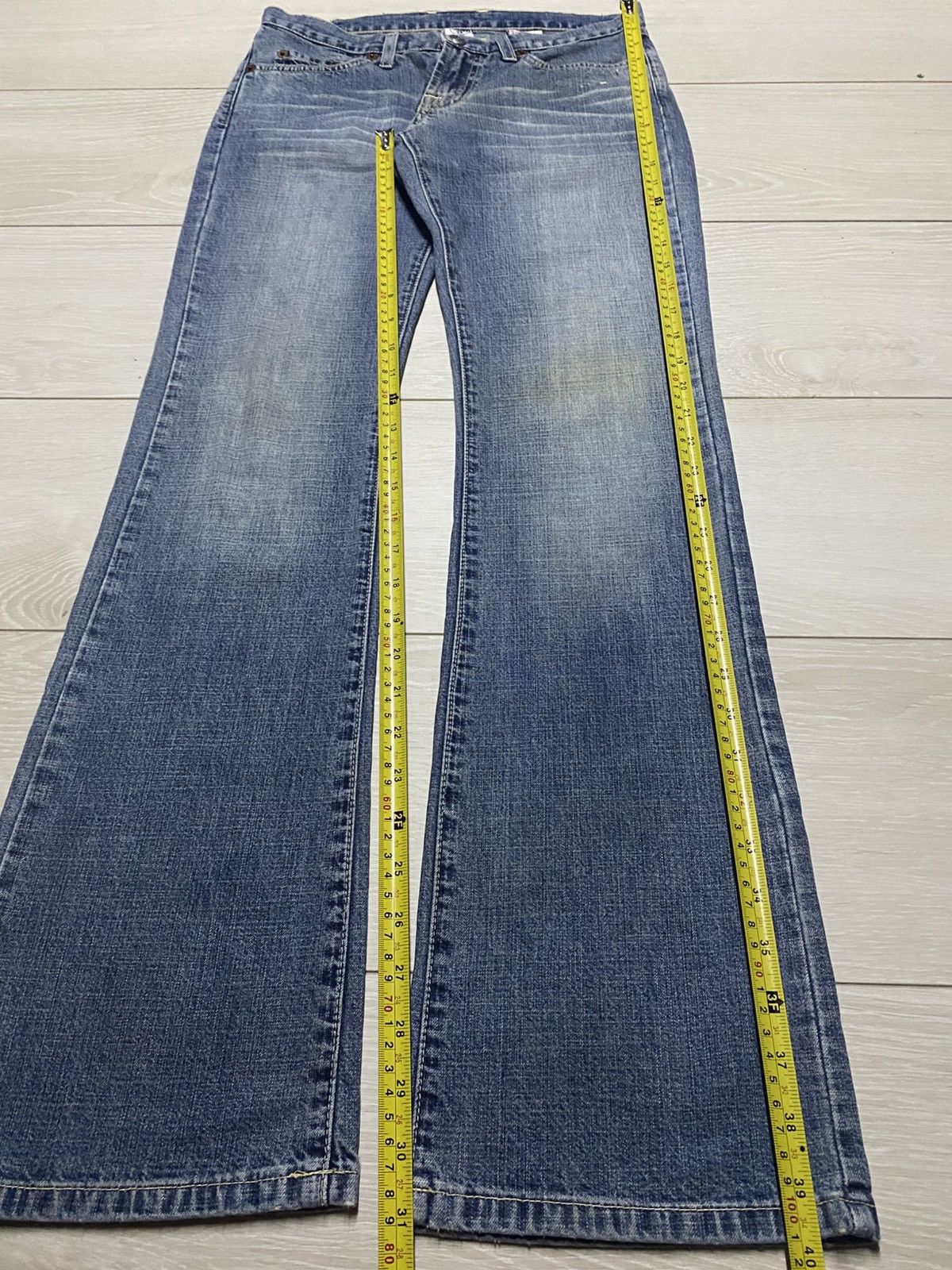 Lucky Brand Vintage Lucky Brand Dungaree Light Wash Flare Jeans Size US 29 - 14 Thumbnail