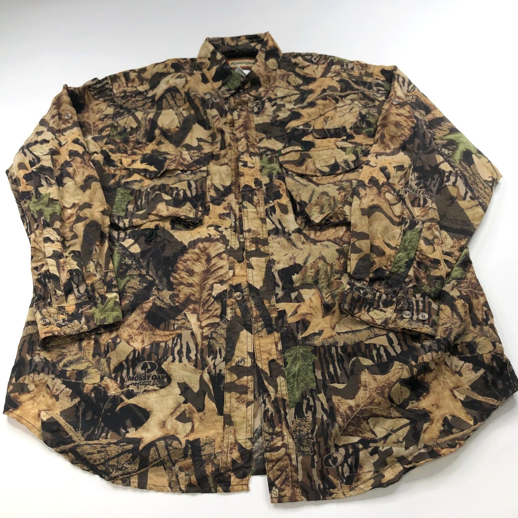 Vintage Remington Camouflage Camp Hiking Fishing Trek Trail Button Up Shirt Long Sleeve Vent Size US L / EU 52-54 / 3 - 2 Thumbnail