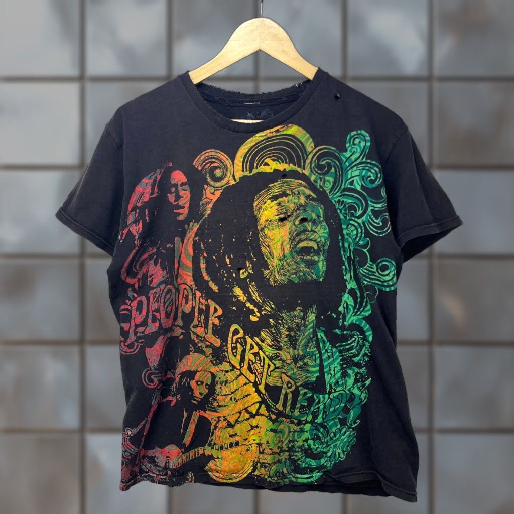 Vintage VINTAGE Bob Marley T-Shirt Large Men Black Size US L / EU 52-54 / 3 - 1 Thumbnail