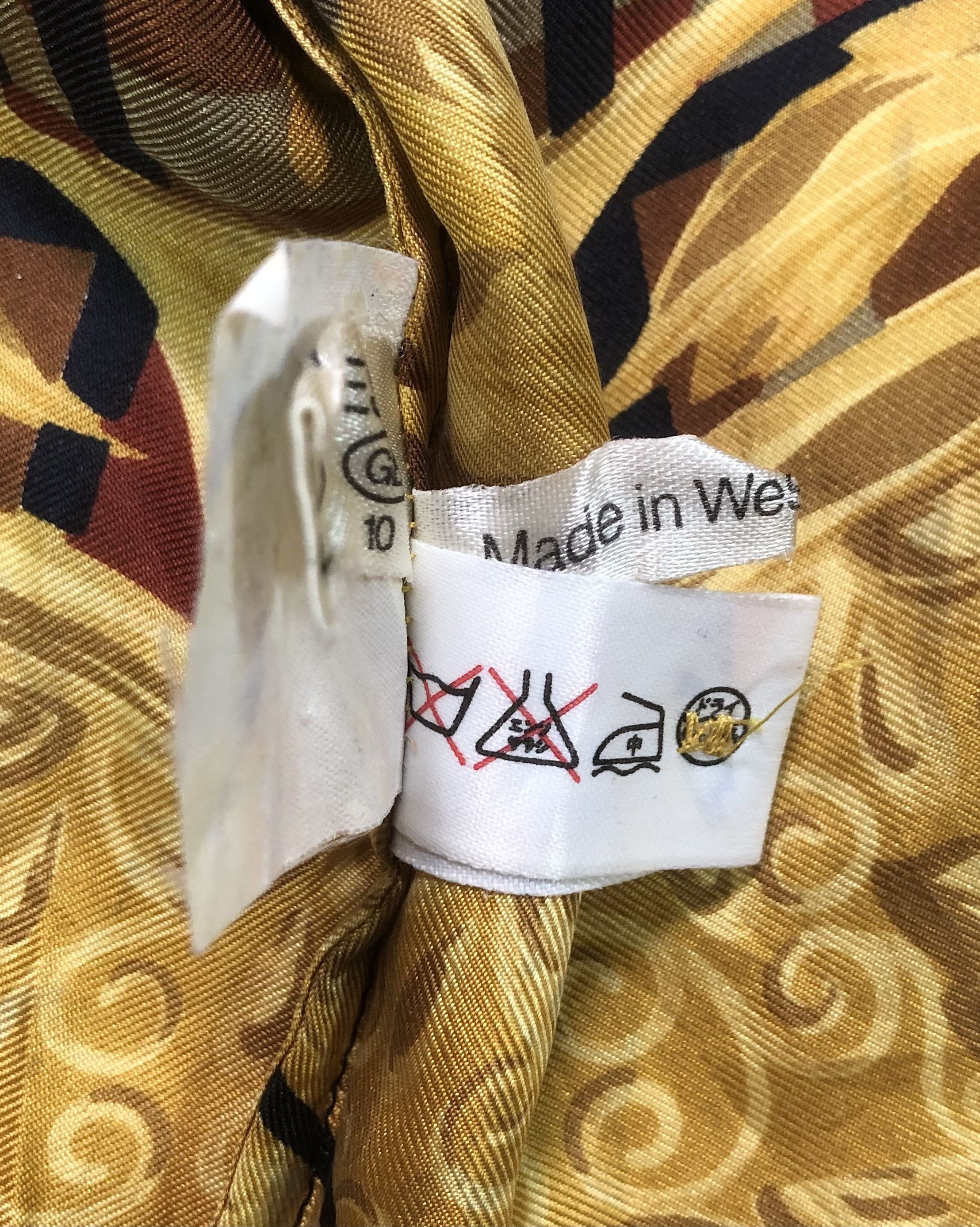 Etienne Aigner 80s Etienne Aigner Silk Goldie Baroque Prints. Size S / US 4 / IT 40 - 6 Thumbnail