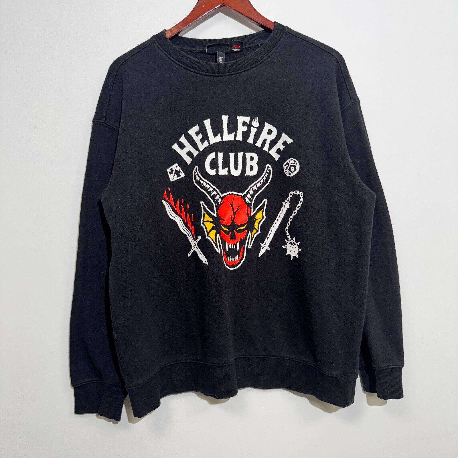 Vintage Vintage Unisex Black Cotton Crewneck Size M Stranger Size US M / EU 48-50 / 2 - 1 Thumbnail