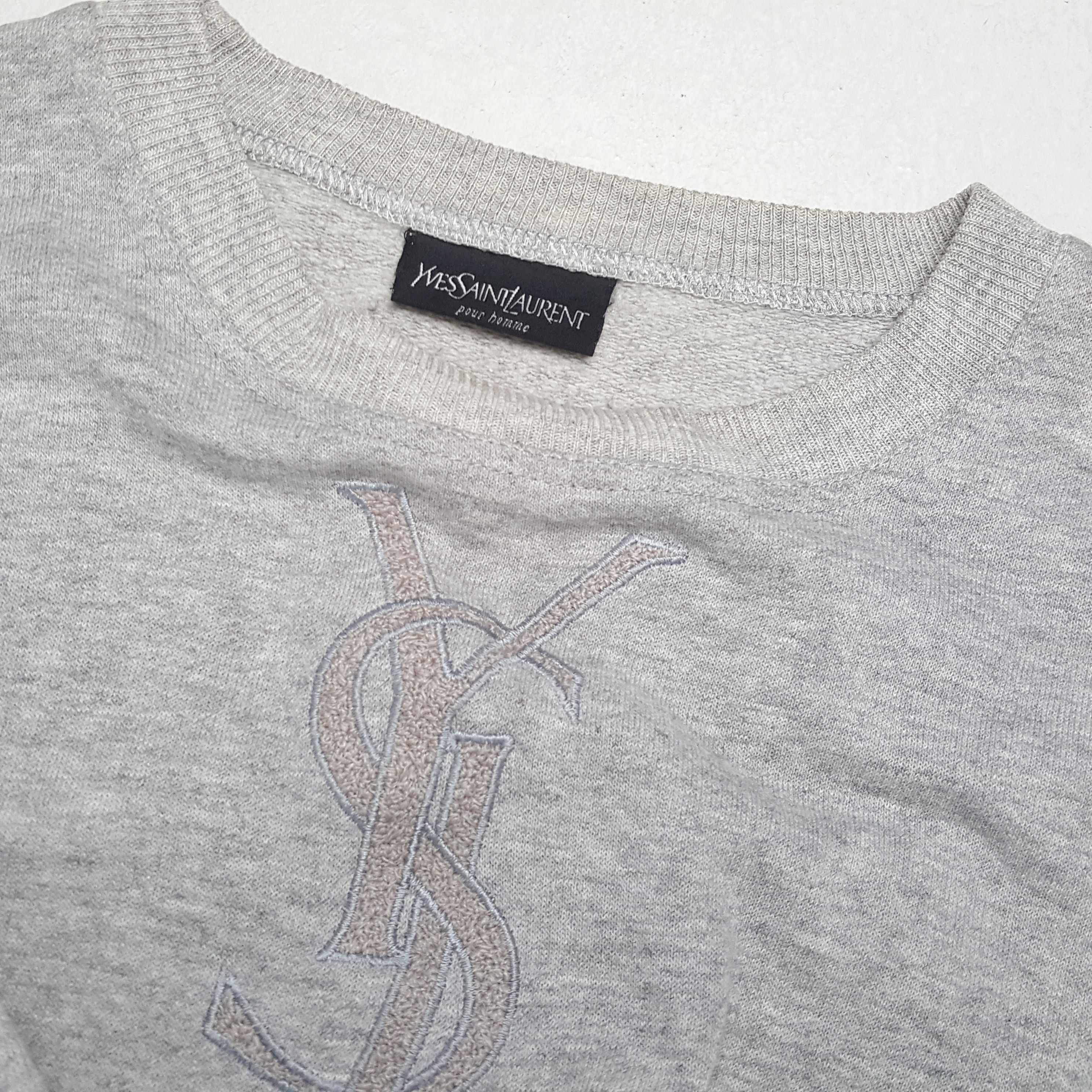 Yves Saint Laurent Vintage YVES SAINT LAURENT Italian Fashion Brand Sweatshirt Size US M / EU 48-50 / 2 - 9 Thumbnail