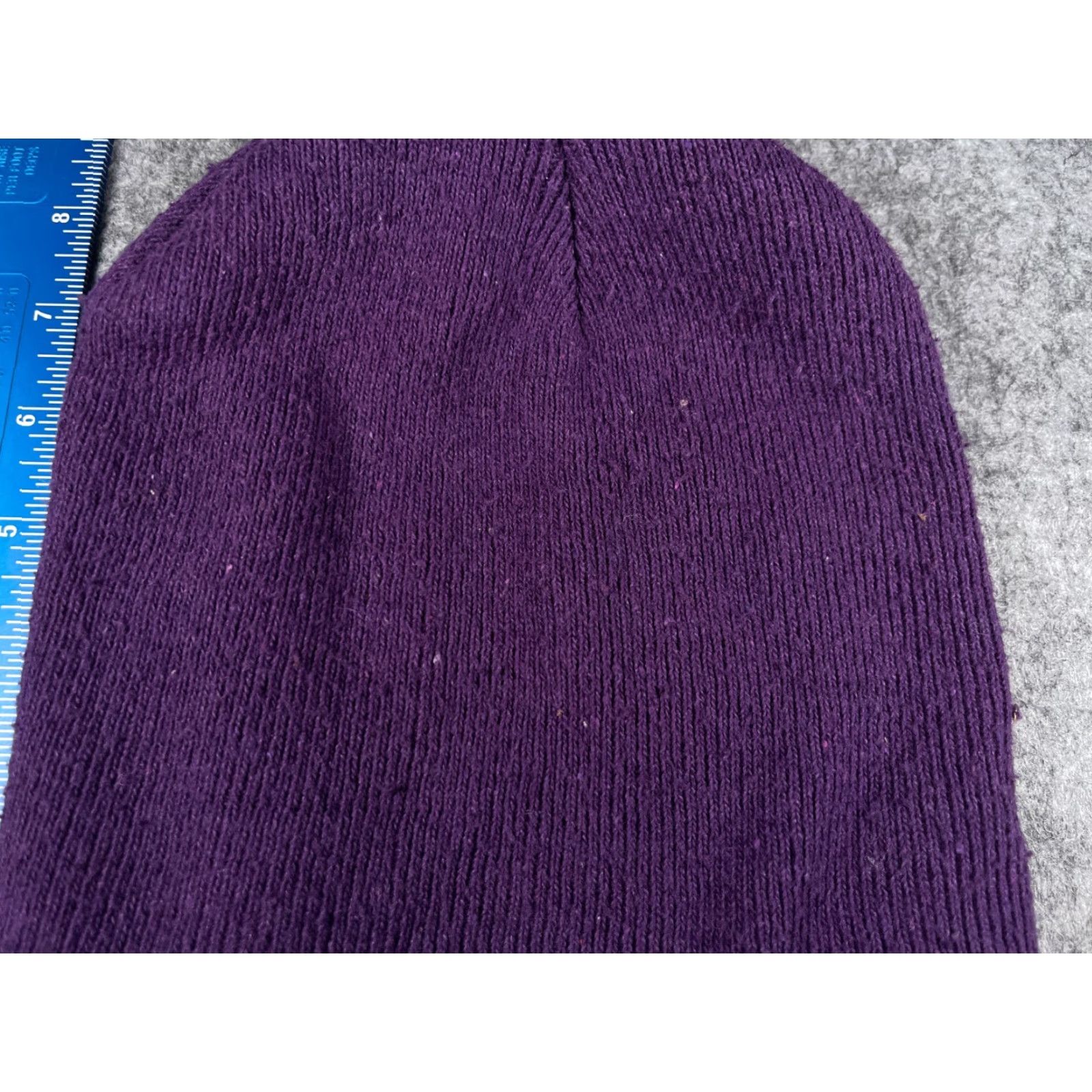Vintage Womens Beanie Hat - Knit Toque, One Size, Purple, 100% Acrylic, Outdoor Ski Gear, Fall Winter, Adult Women Size ONE SIZE - 2 Thumbnail