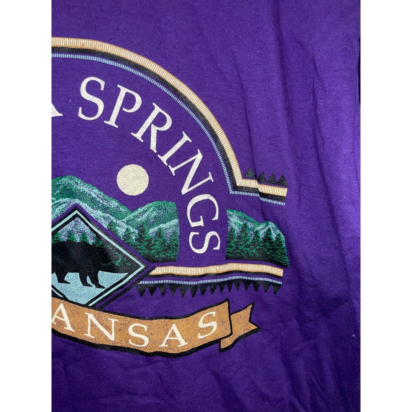 Jerzees Vintage Eureka Springs Shirt Arkansas Purple 90s Tee VTG L Size US L / EU 52-54 / 3 - 4 Thumbnail