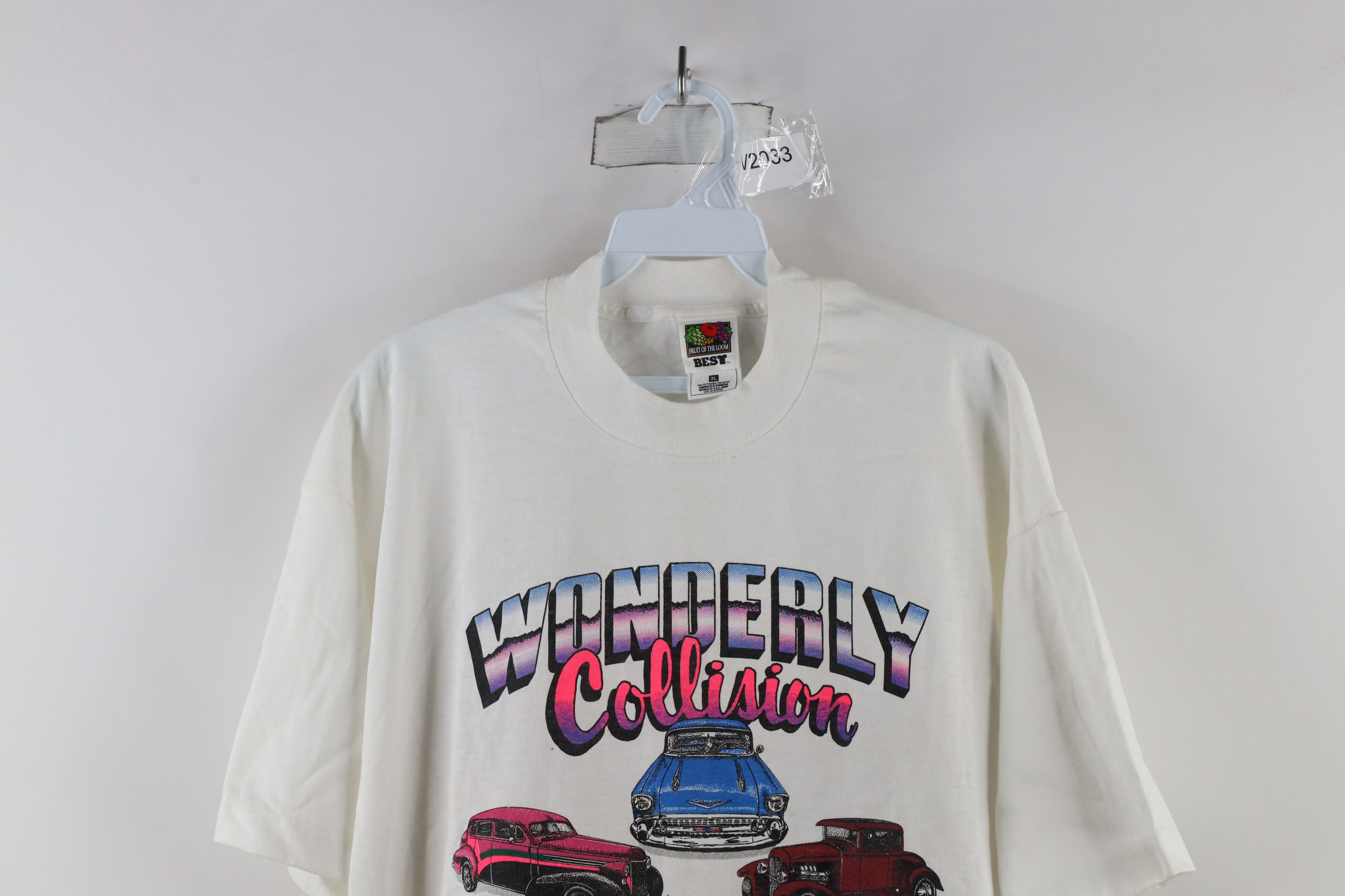 Vintage Vintage 90s Collision Auto Repair Shop T-Shirt White Size US XL / EU 56 / 4 - 2 Thumbnail