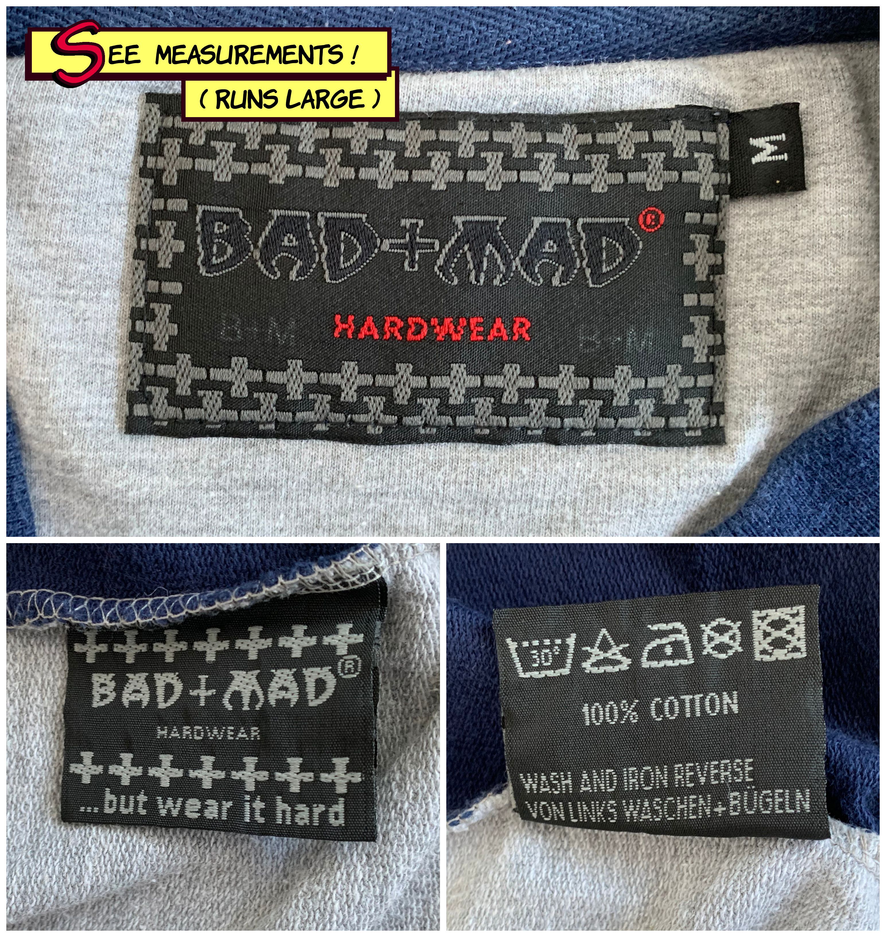 Other Vintage 90s BAD + MAD Sweatshirt Read the Manual Longsleeve Size US L / EU 52-54 / 3 - 6 Thumbnail