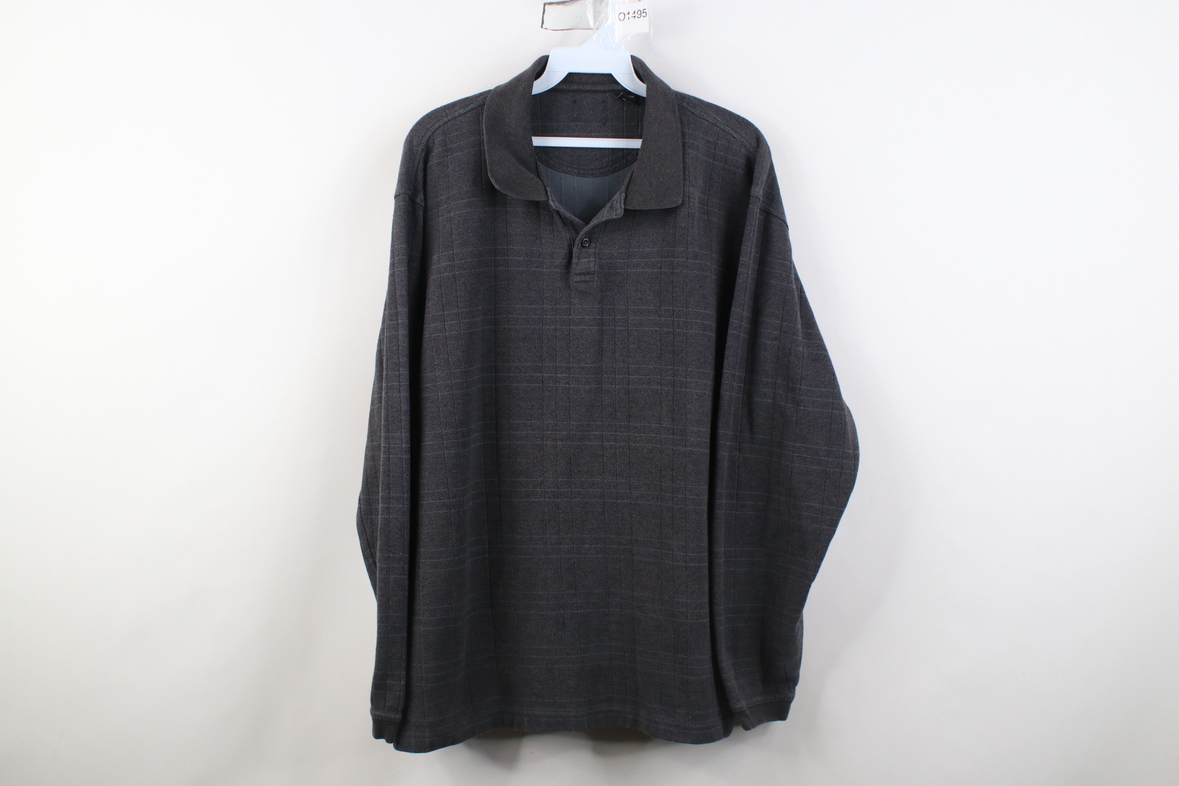 Vintage Vintage 90s Y2K Streetwear Knit Long Sleeve Rugby Polo Shirt Size US L / EU 52-54 / 3 - 1 Thumbnail