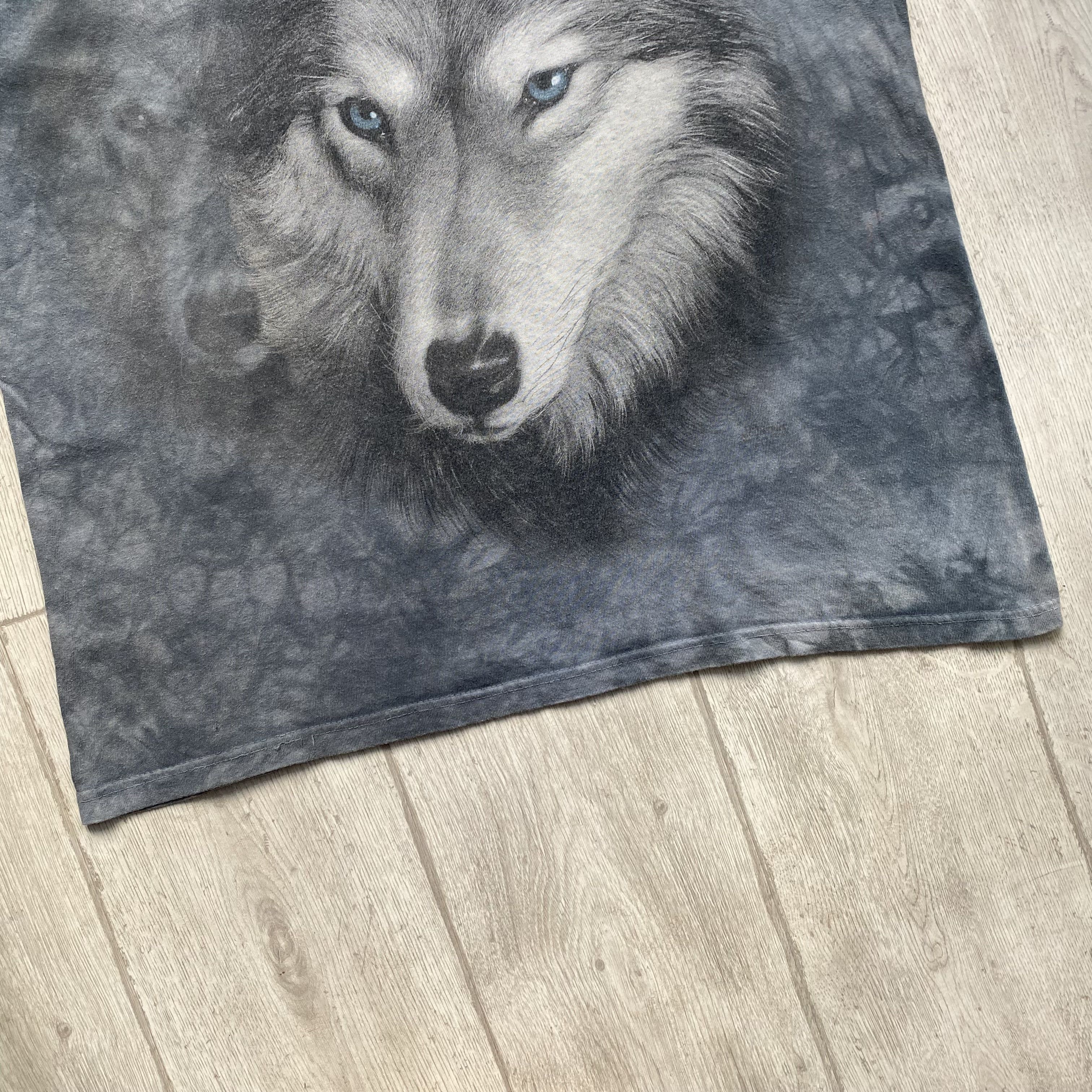 The Mountain 🐺 Vintage 95s The Mountains Wolf Tee MADE IN USA Wolves Size US L / EU 52-54 / 3 - 3 Thumbnail