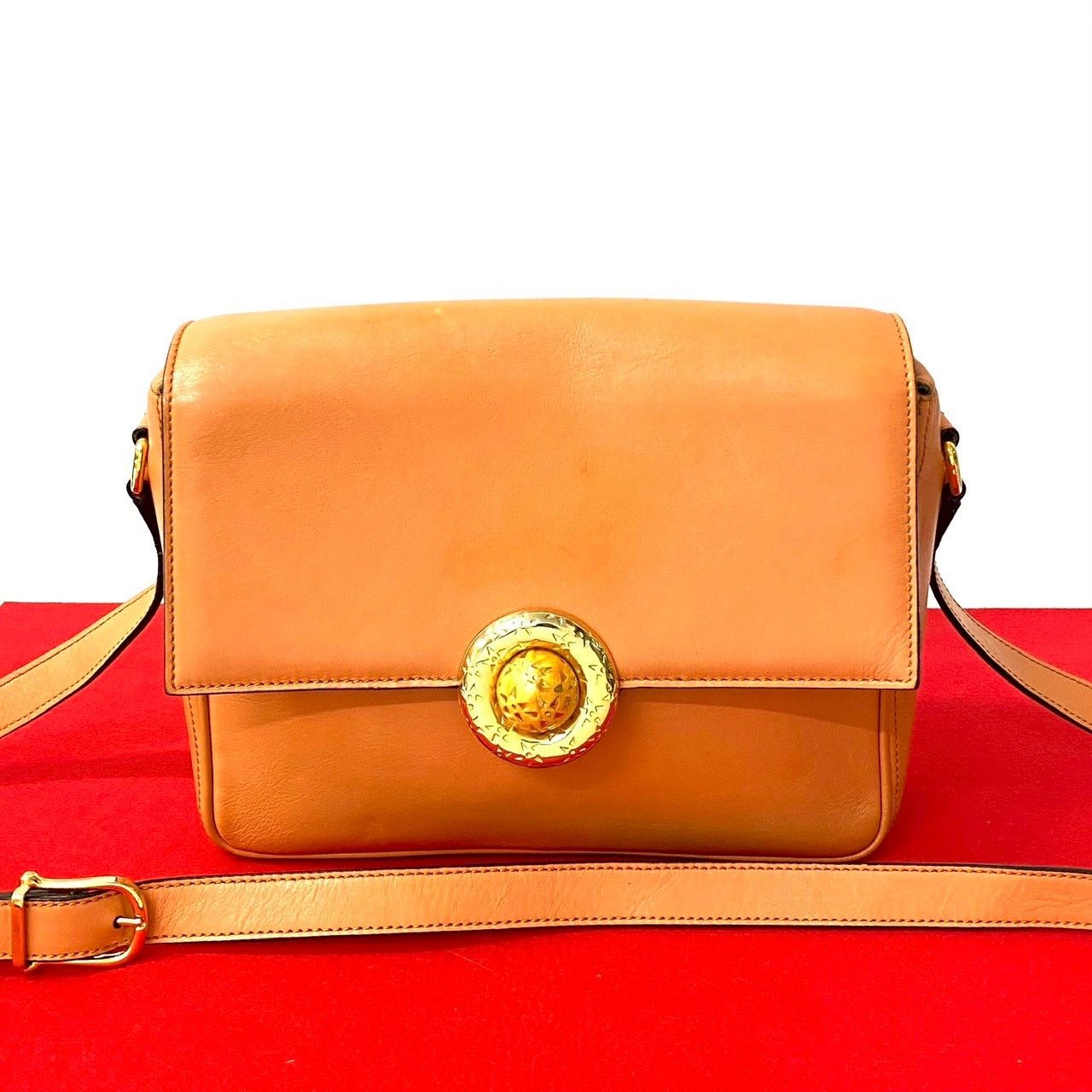 Celine Celine Vintage Leather Shoulder Bag Leather Shoulder Bag in Orange, Women's
