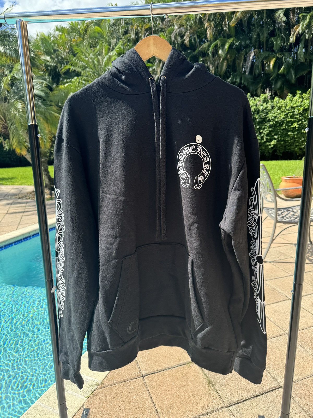 Chrome Hearts Floral Horseshoe Pullover Hoodie Sz Large New