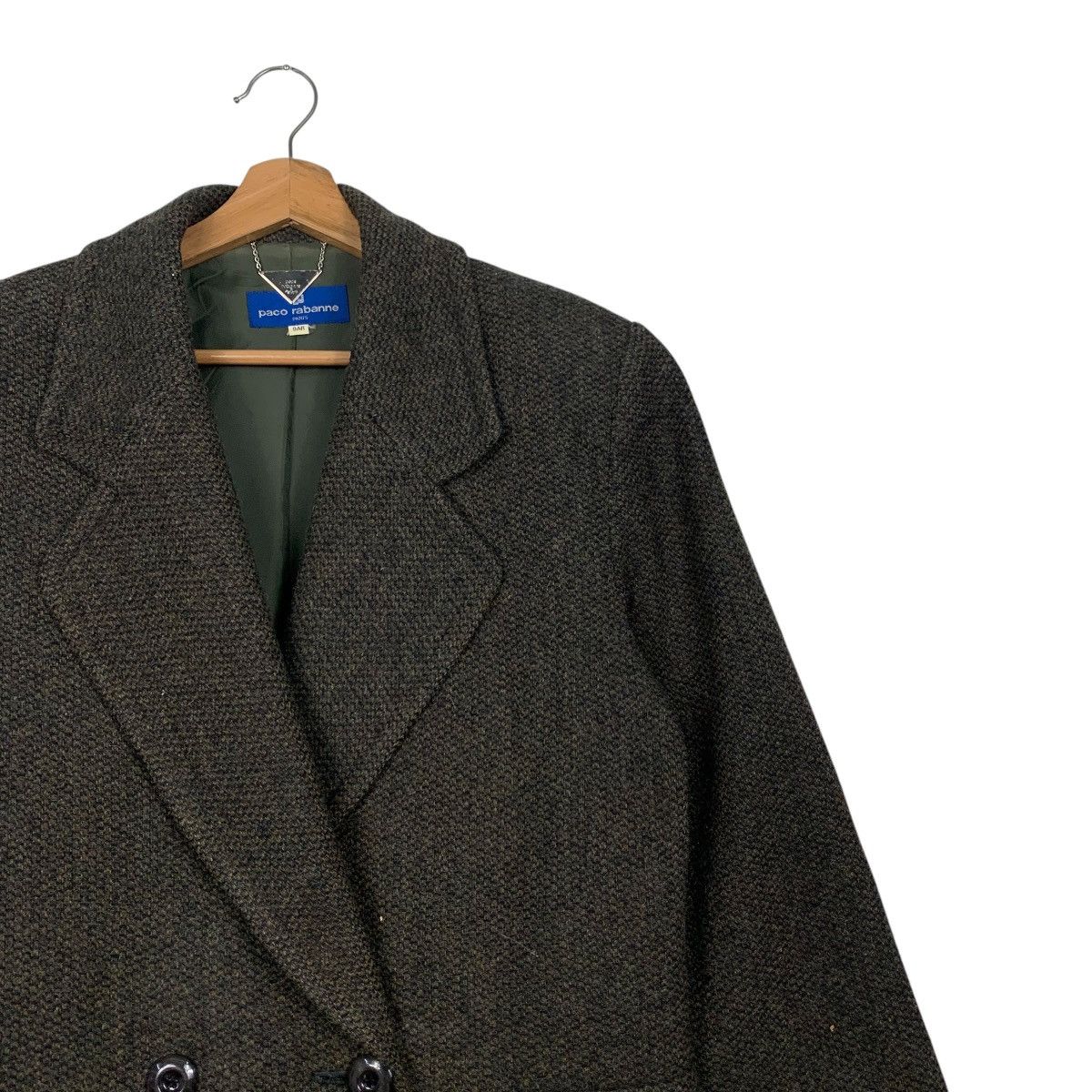 Paco Rabanne 90’s PACO RABANNE Wool Belted Double Breast Coat #2856-C129 Size M / US 6-8 / IT 42-44 - 4 Thumbnail