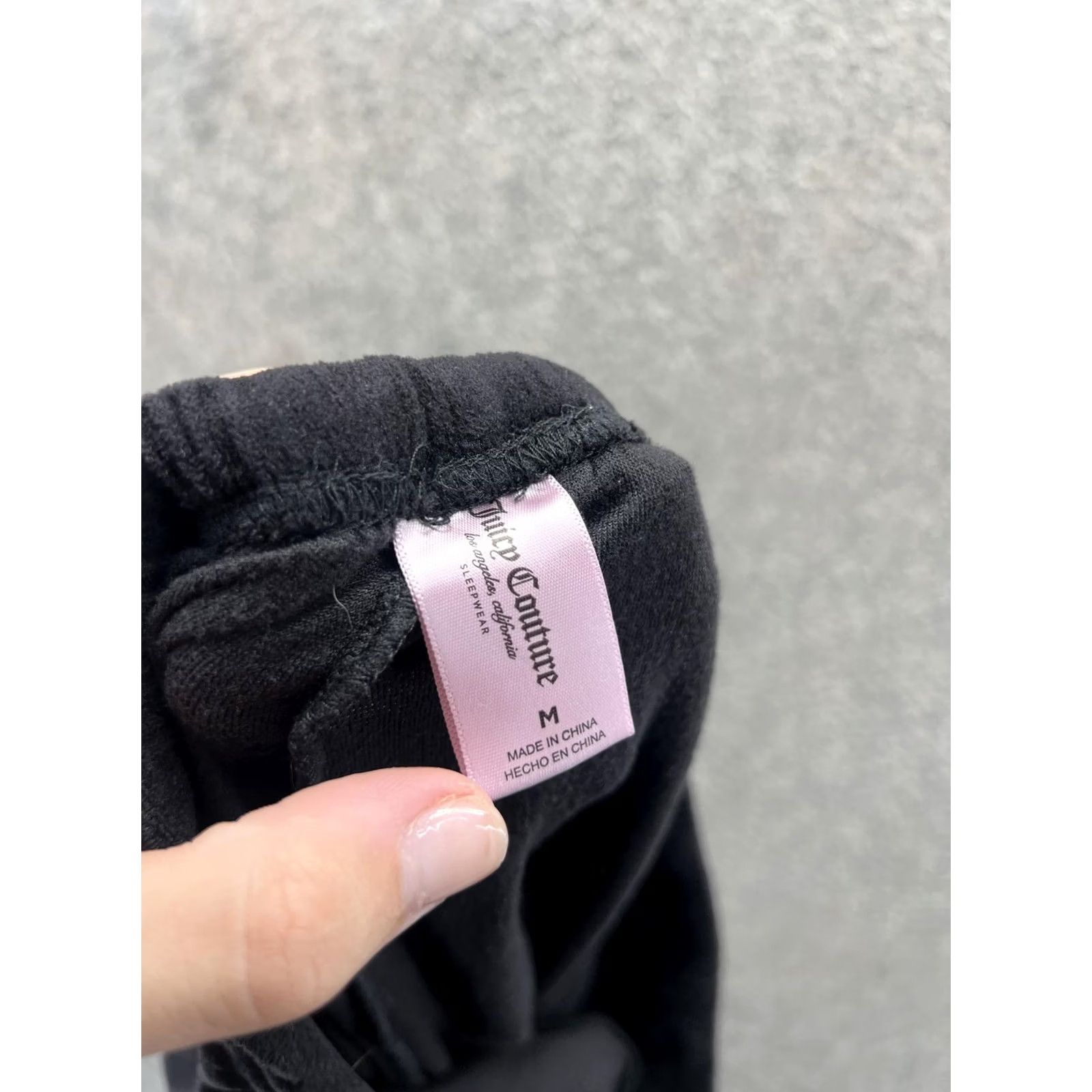 Juicy Couture Juicy Couture Sleep Shorts Womens Medium Black Velour Rhinestone Logo Lounge Size 32" / US 10 / IT 46 - 5 Thumbnail