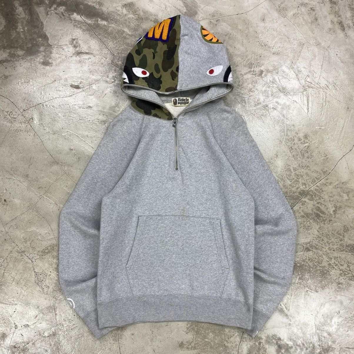 Bape × Neighborhood BAPE X NBHD TRIAL CAMO TWO FACE HALF ZIP