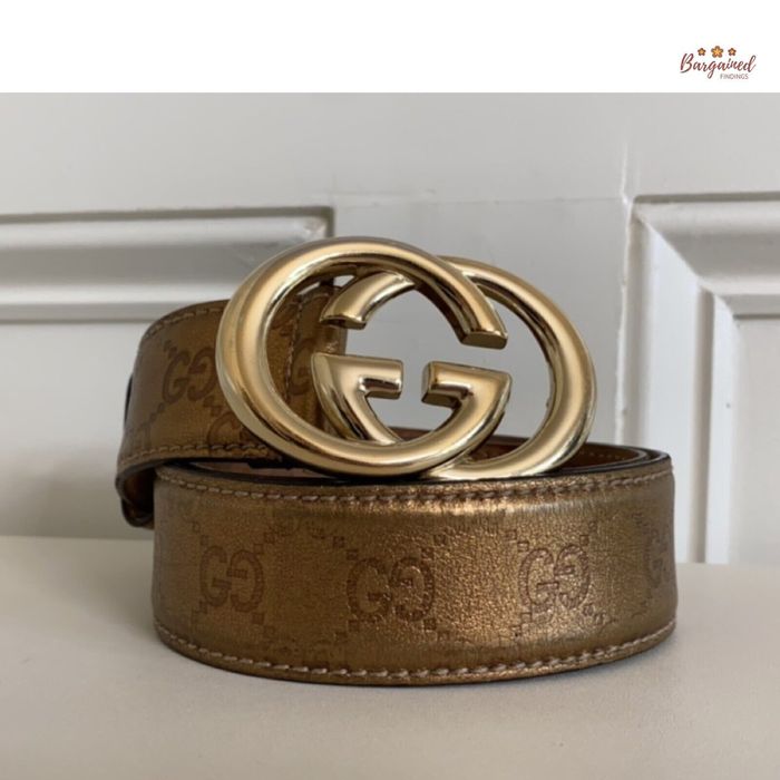 Bronze cheap gucci belt