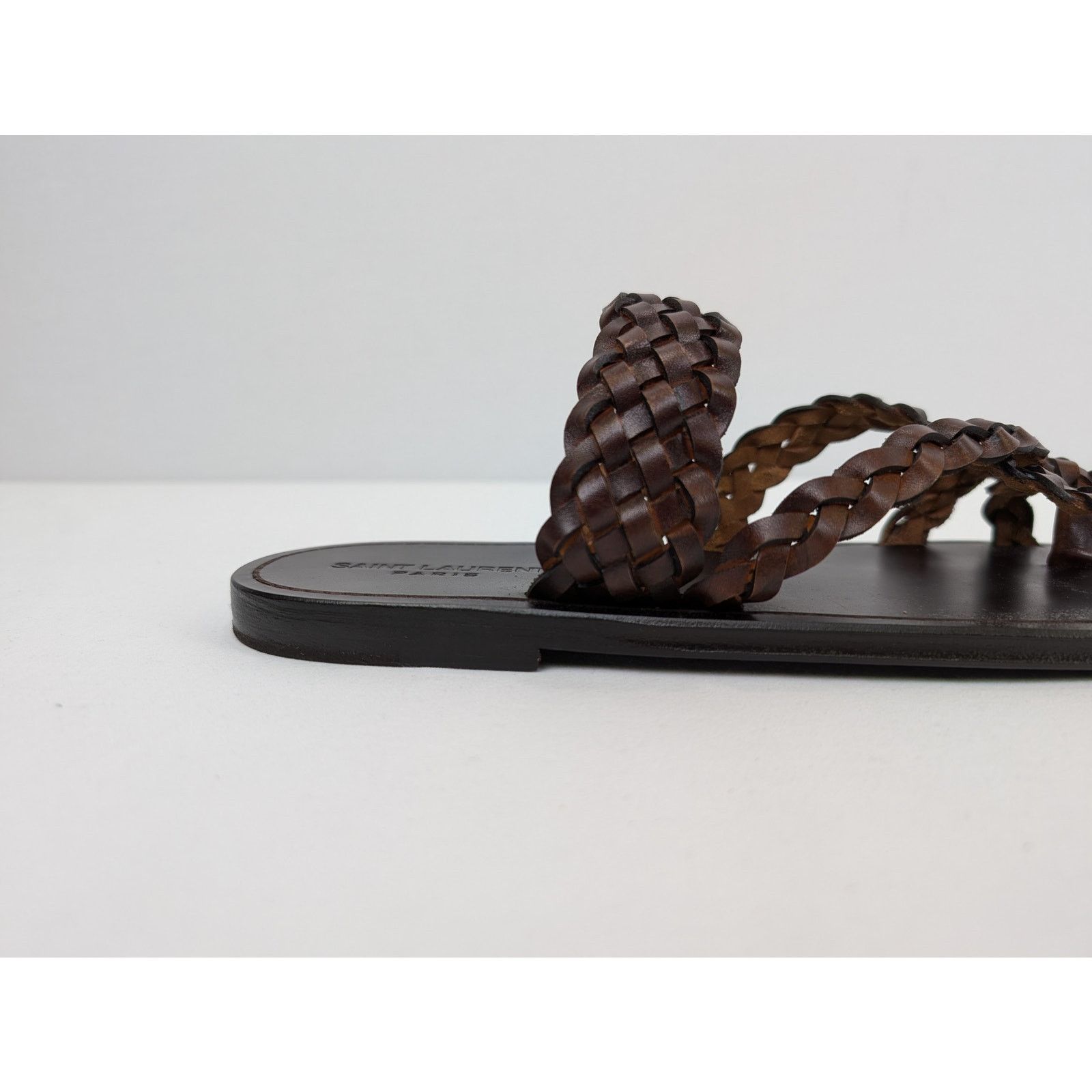 Saint Laurent Paris o1rshd1 Neil 05 Sandal Slipper slide in Dark Brown Size US 11 / EU 44 - 5 Thumbnail