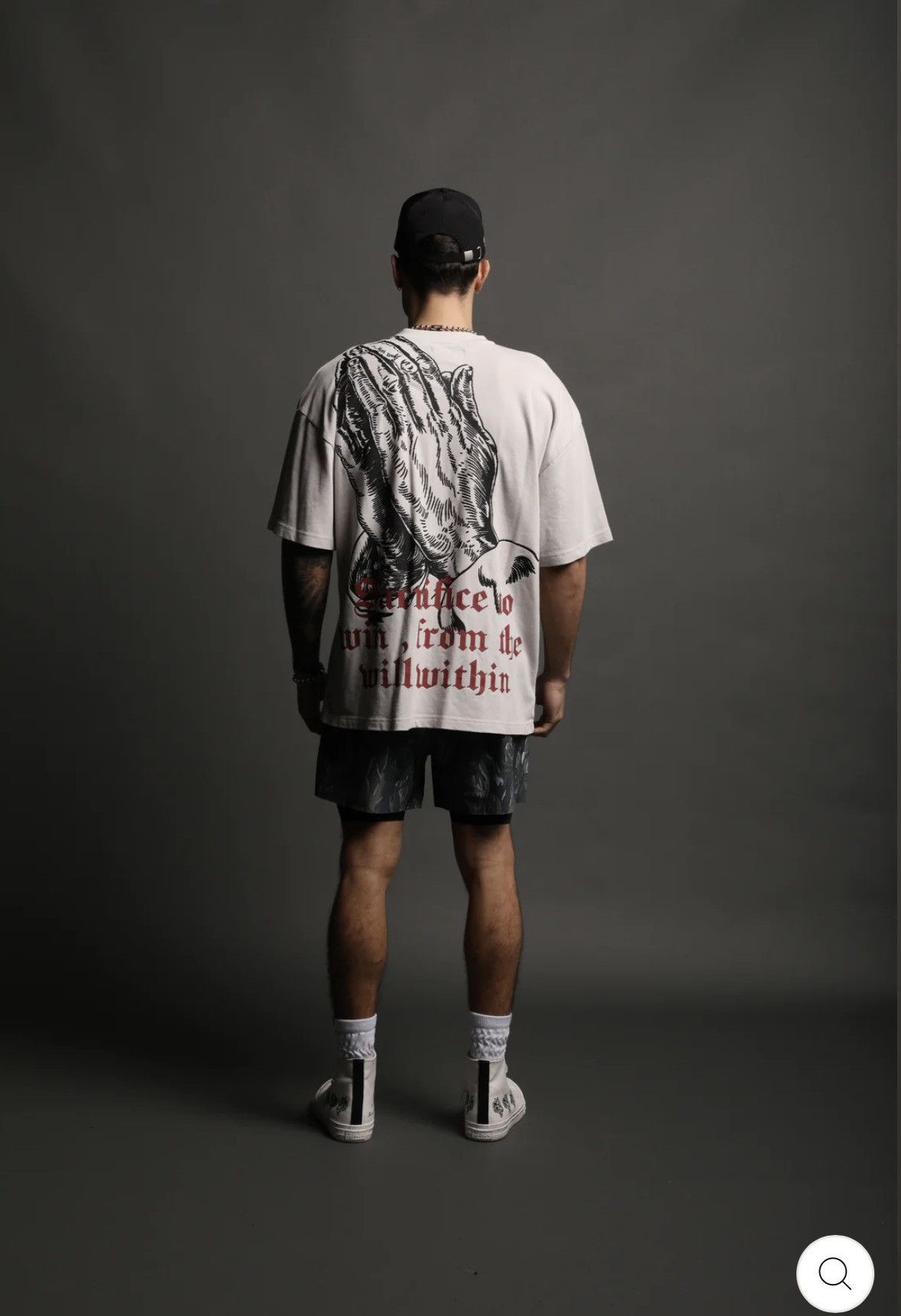 Darc Sport DARC SPORT X ” BODYBUILDING SAVED MY LIFE” PRAYING HANDS Size US XL / EU 56 / 4 - 4 Thumbnail