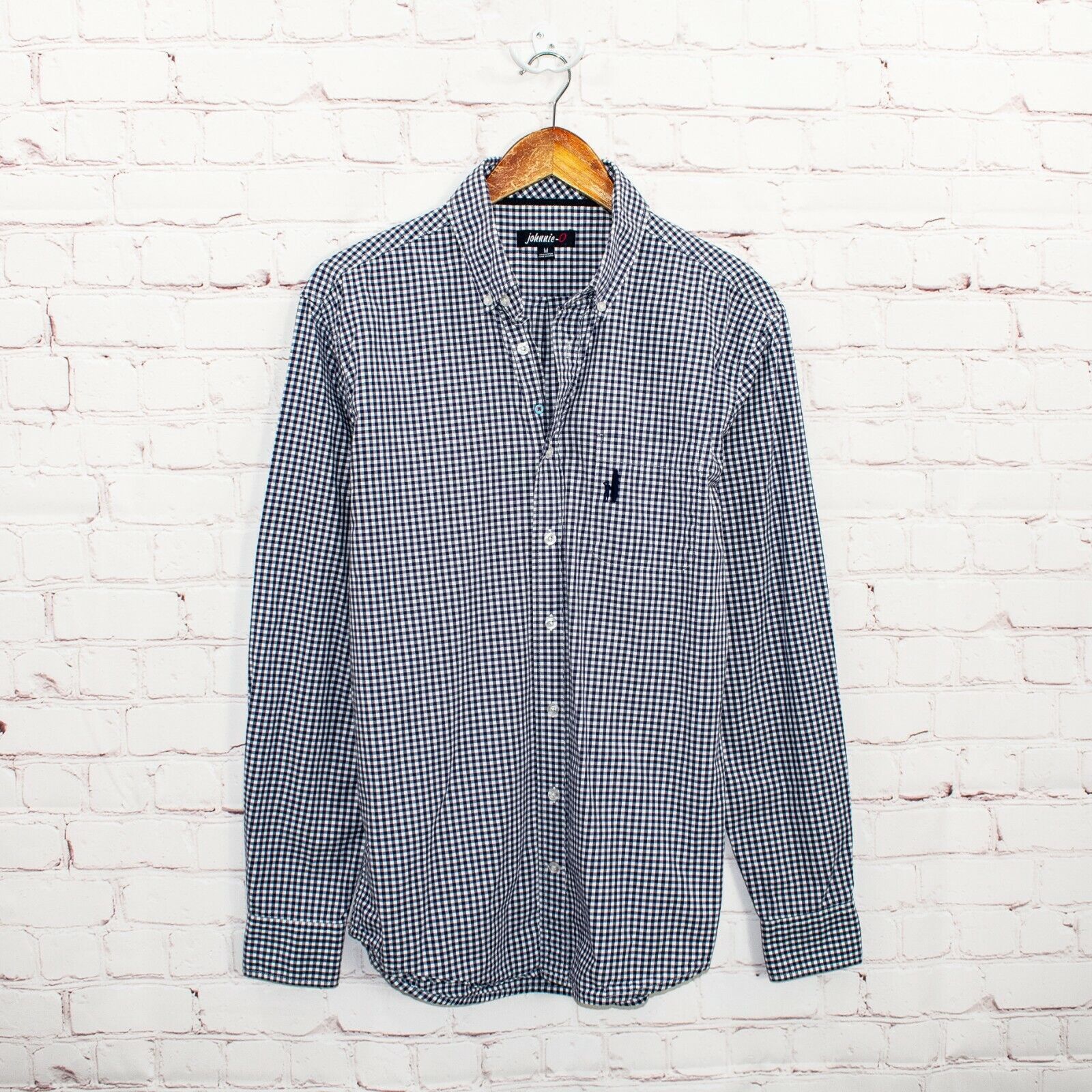 johnnie-O Johnnie-O Button Down Shirt Blue Gingham Check Cotton Size US M / EU 48-50 / 2 - 1 Thumbnail