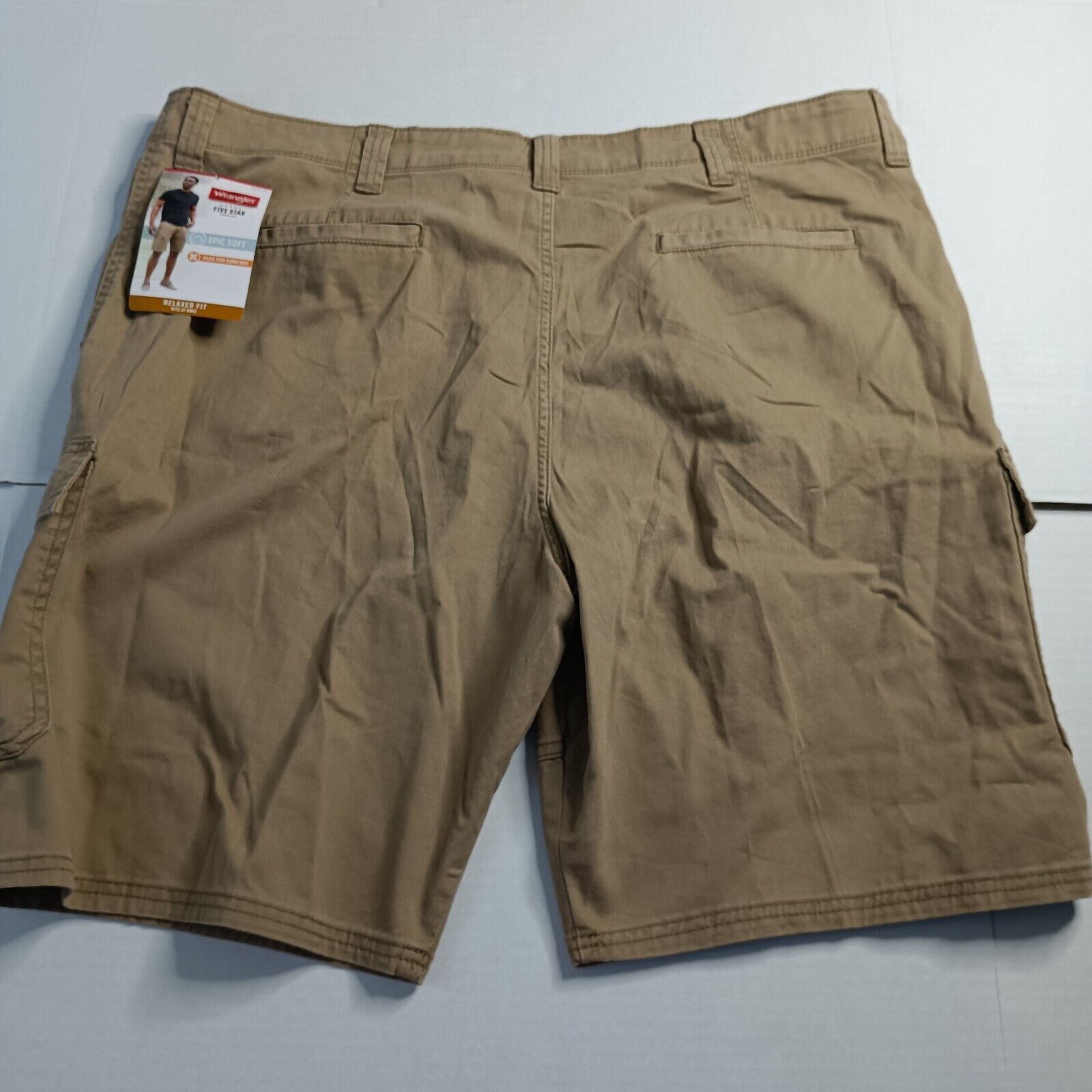 Wrangler Wrangler Cargo Shorts Men's 42 Beige 10" Inseam Relaxed Fit Size US 42 / EU 58 - 5 Thumbnail