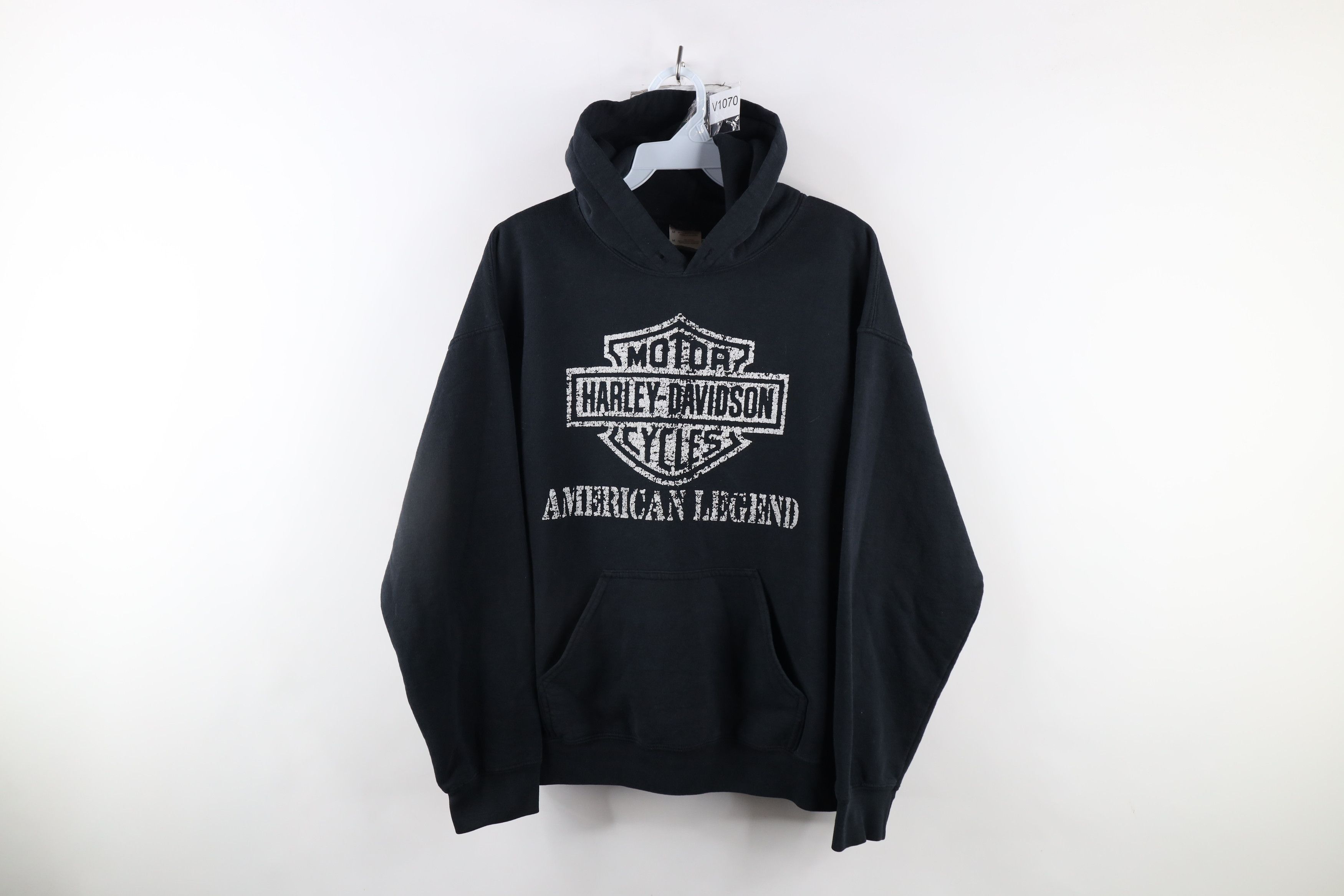 Harley Davidson × Vintage Vintage 90s Harley Davidson Spell Out Hoodie Sweatshirt Size US M / EU 48-50 / 2 - 1 Thumbnail