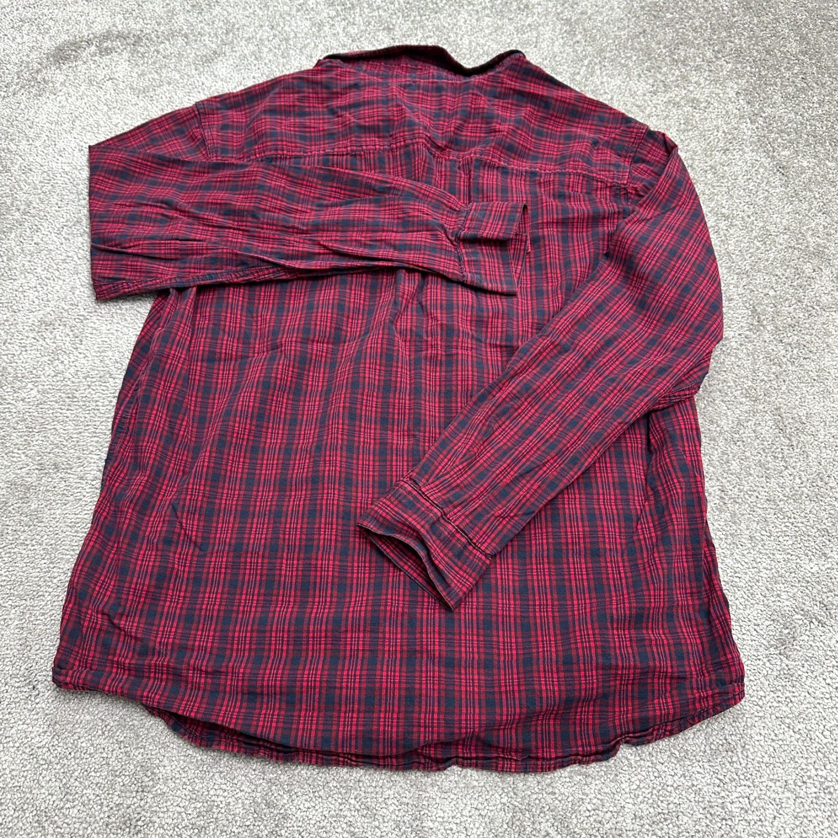 Vintage Columbia Shirt Mens XL Red Plaid Long Sleeve Button Down Casual Outdoor Cotton Spandex Regular Size US XL / EU 56 / 4 - 2 Thumbnail