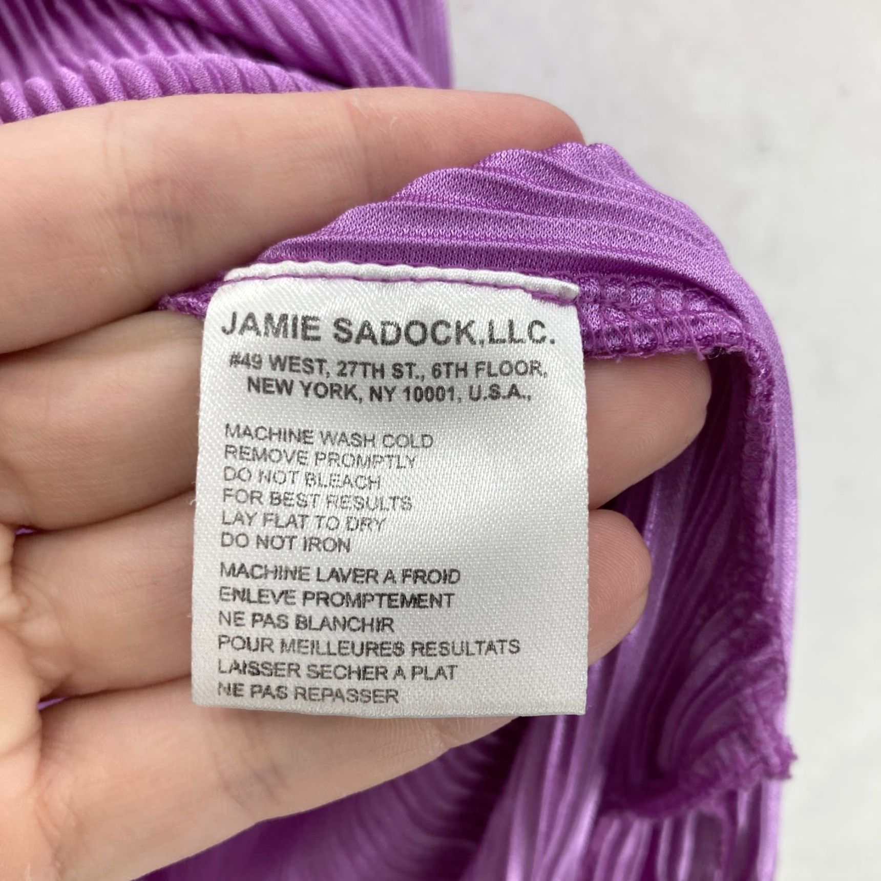 Vintage Jamie Sadock Shirt Womens M Purple Pleated Sleeveless Mock Neck Golf Preppy Size M / US 6-8 / IT 42-44 - 5 Thumbnail