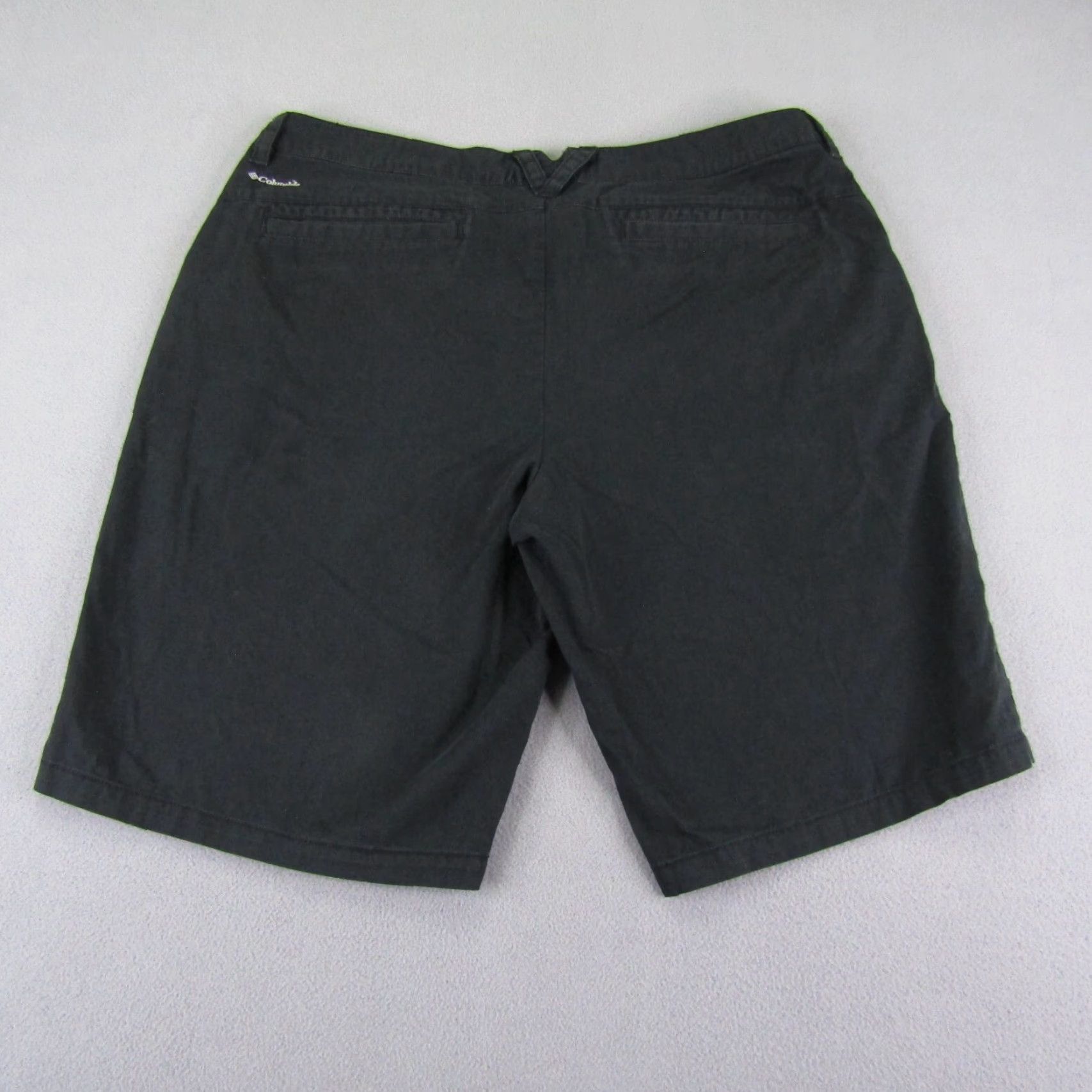 Vintage Columbia Shorts Womens 14 Black Solid Cotton Chino Outdoors Bermuda Trail Hiking Size 36" / US 14 / IT 50 - 3 Thumbnail