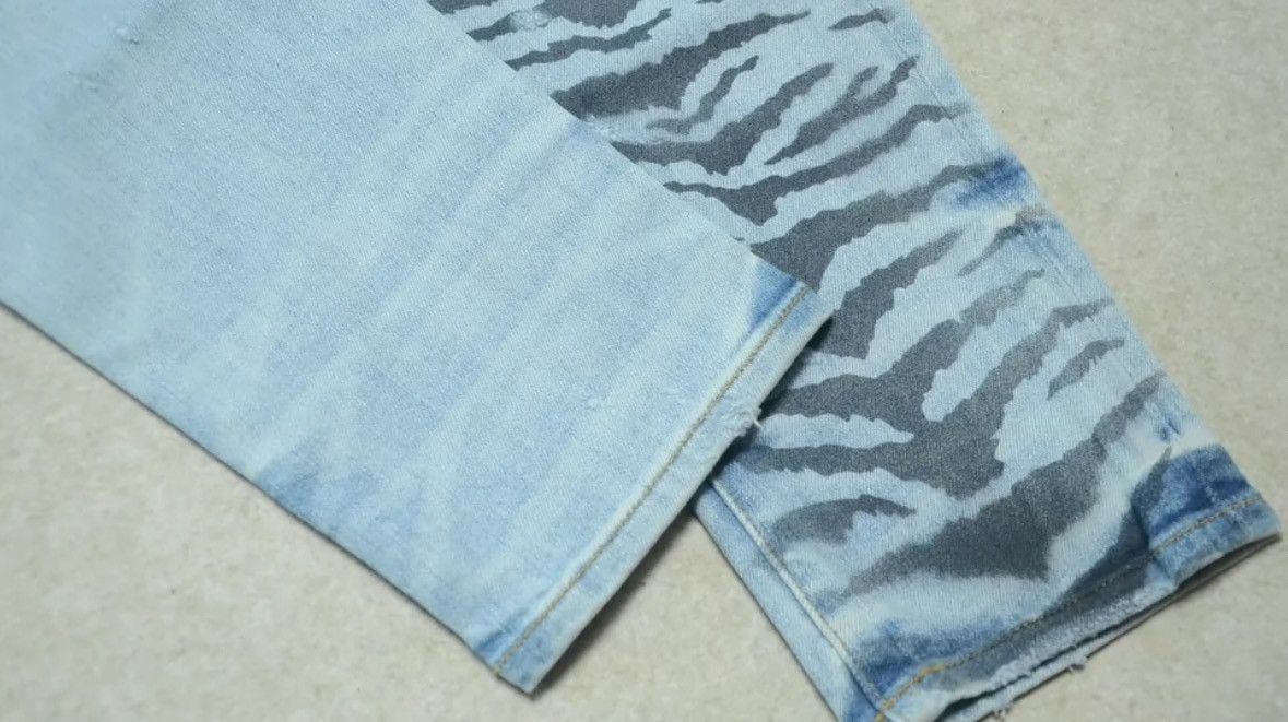 Amiri Amiri Blue Washed Knife Cut Damaged Jeans Casual Pants Size US 33 - 3 Thumbnail