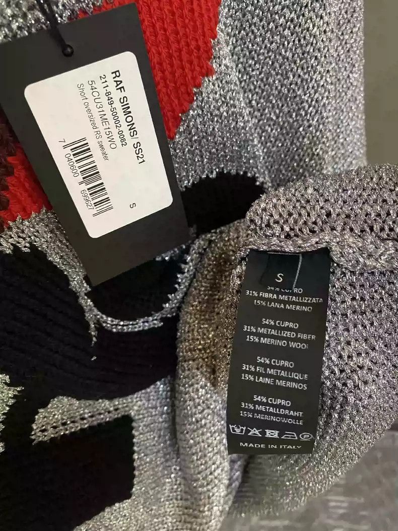 Raf Simons Raf simons Silver glitter sweater-2506 Size US S / EU 44-46 / 1 - 4 Thumbnail