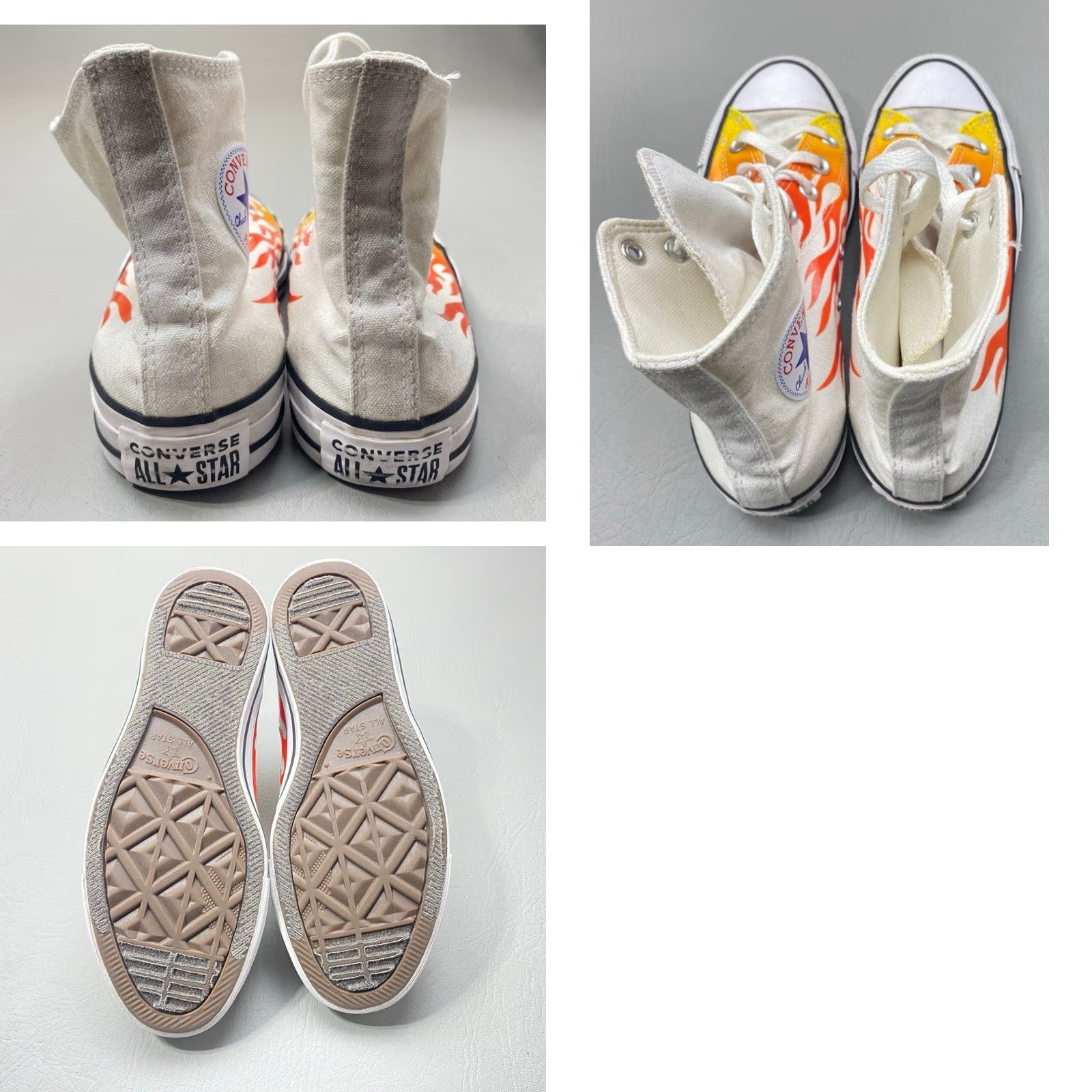Converse VINTAGE Converse Chuck Taylor All Star Hi Flames White Red Womens Size 6 Sneakers 1356 Size US 6 / IT 36 - 8 Thumbnail