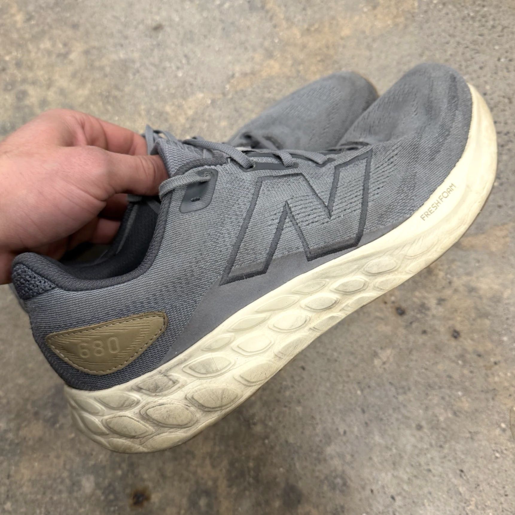 New Balance New Balance Fresh Foam 680 V8 M680RY8 NBY Men's Size 9 D Distressed Sneaker Gray Shoes Athletic Running Walking Gym & Training, Nike Shoes? Size US 10 / EU 43 - 6 Thumbnail