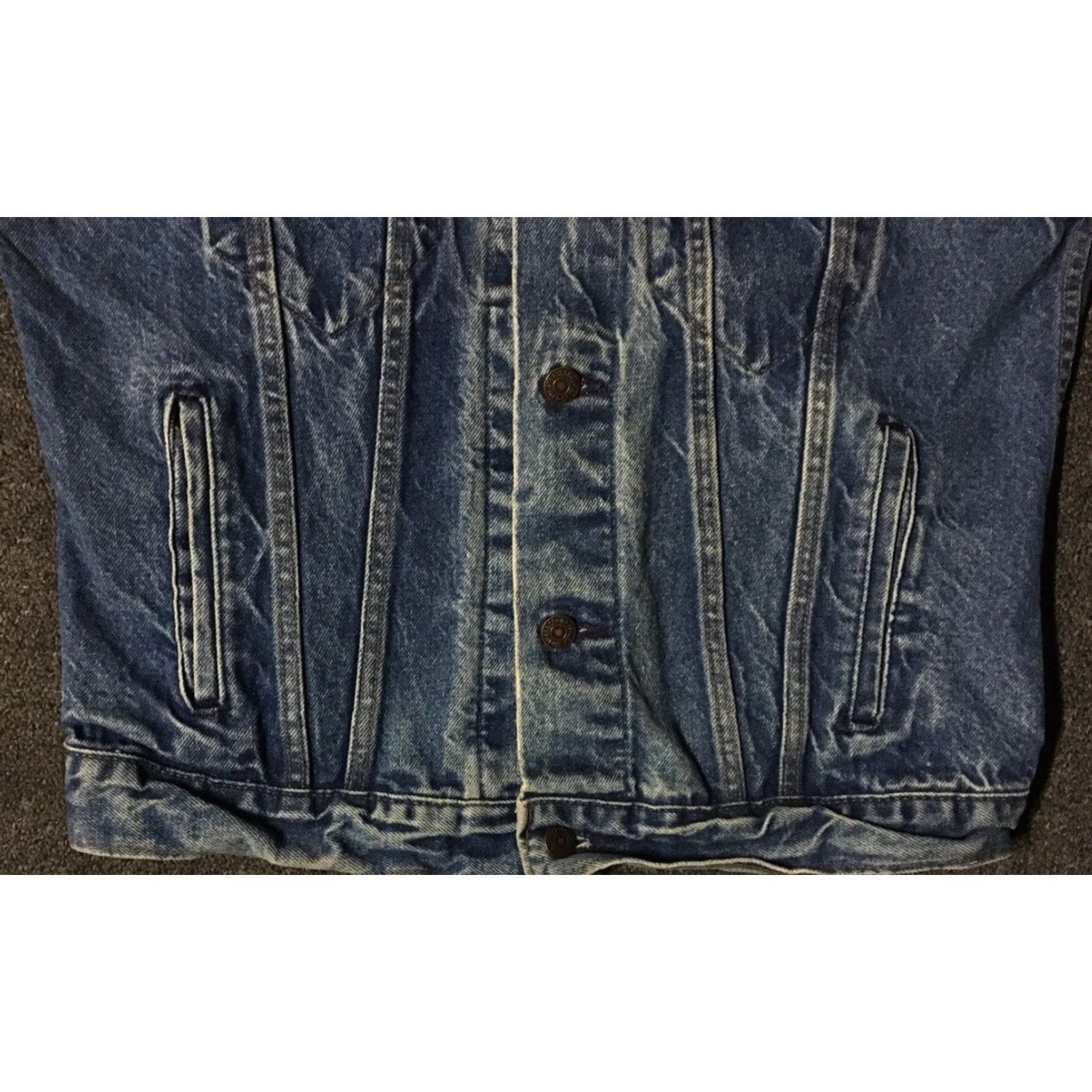 Levi's Vtg 80s Levi's Faded Arizona Skull Denim Vest 40R S USA Trucker Grunge Biker Punk Rock Vest Mens Blue" Size US S / EU 44-46 / 1 - 5 Thumbnail