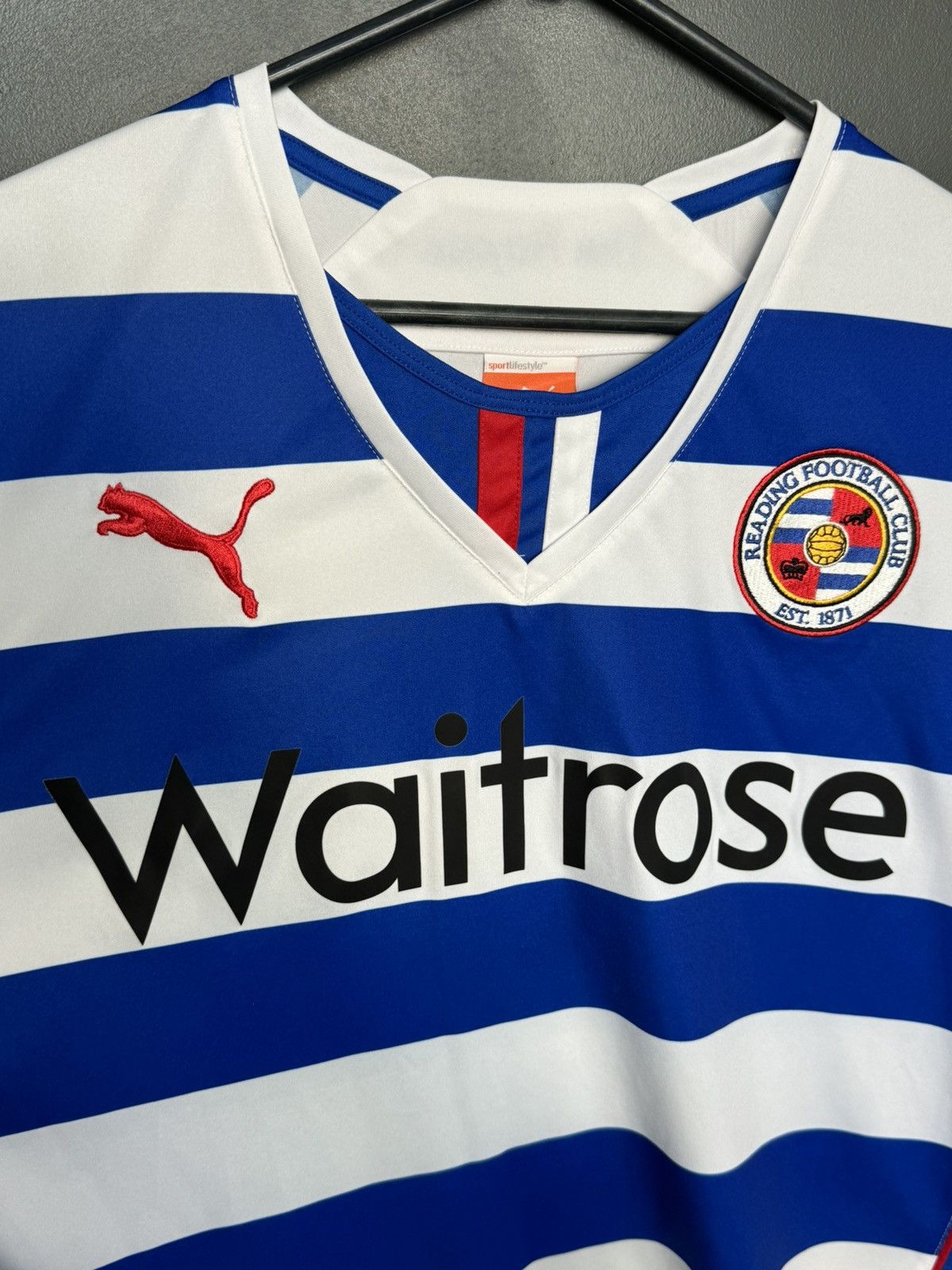 Puma Reading 13/14 Home Football Long Sleeve Jersey Size US XL / EU 56 / 4 - 3 Thumbnail